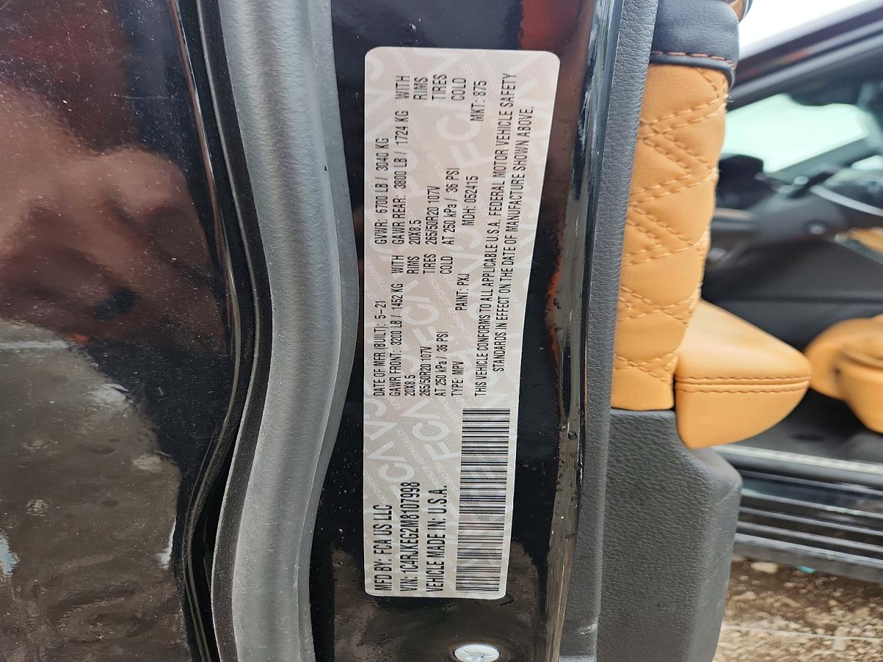 2021 Jeep Grand Cherokee L Summit Черный vin: 1C4RJKEG2M8107998