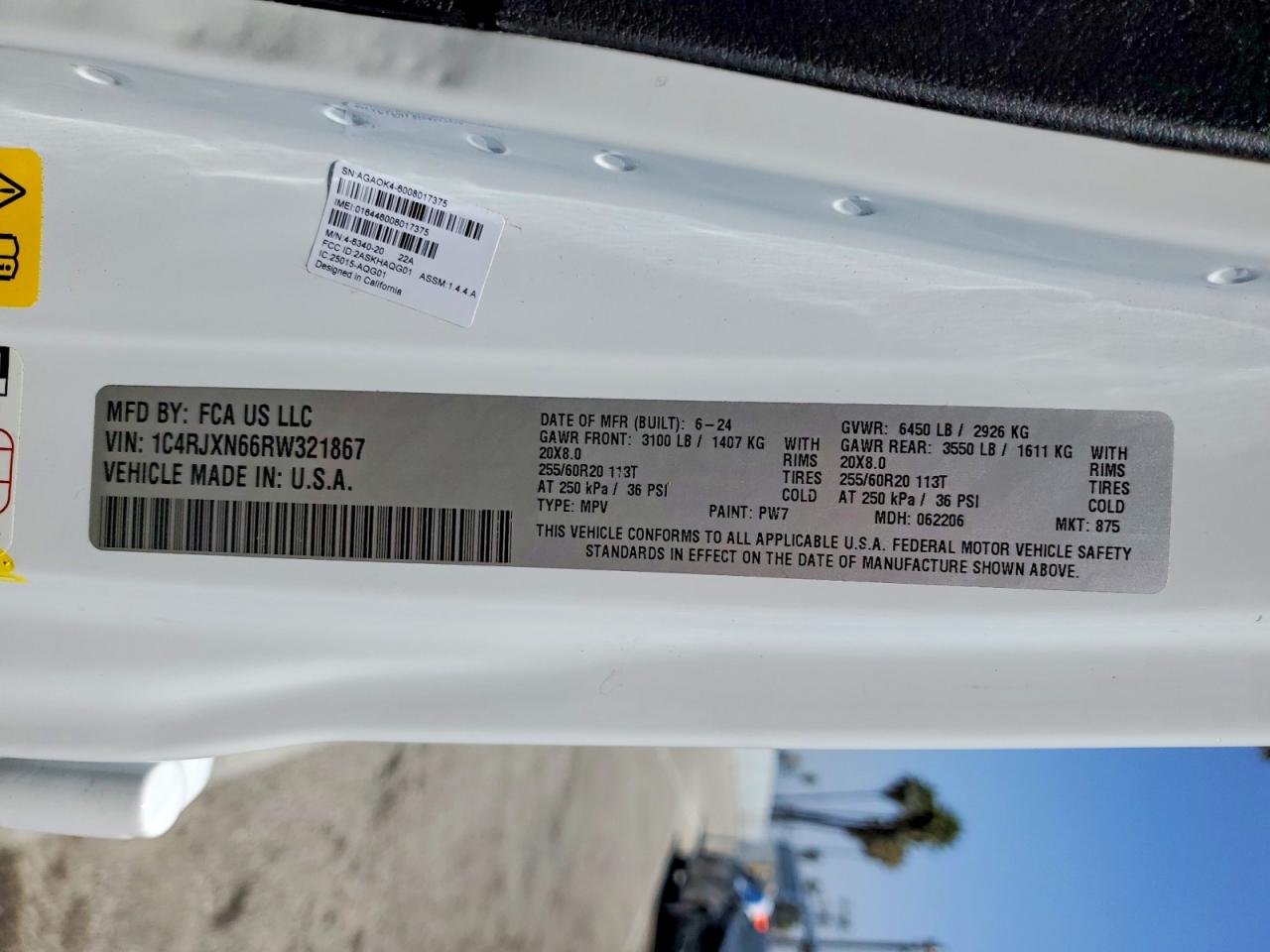2024 Jeep Wrangler 4xe Белый vin: 1C4RJXN66RW321867
