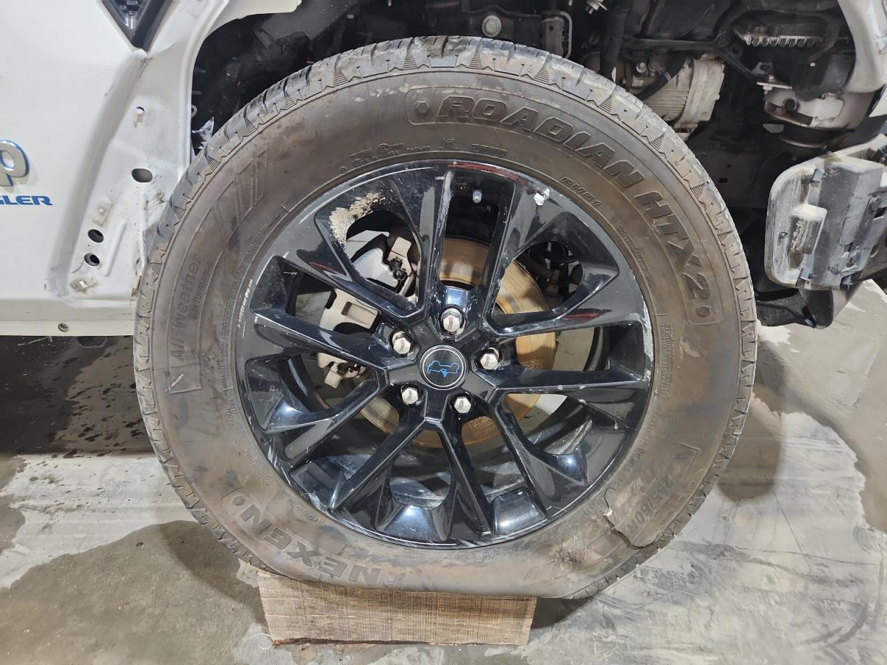 2024 Jeep Wrangler Sahara 4xe White vin: 1C4RJXP65RW232644 Damage: Right Front Wheel, Curb Rash, 3 To 4 Inches