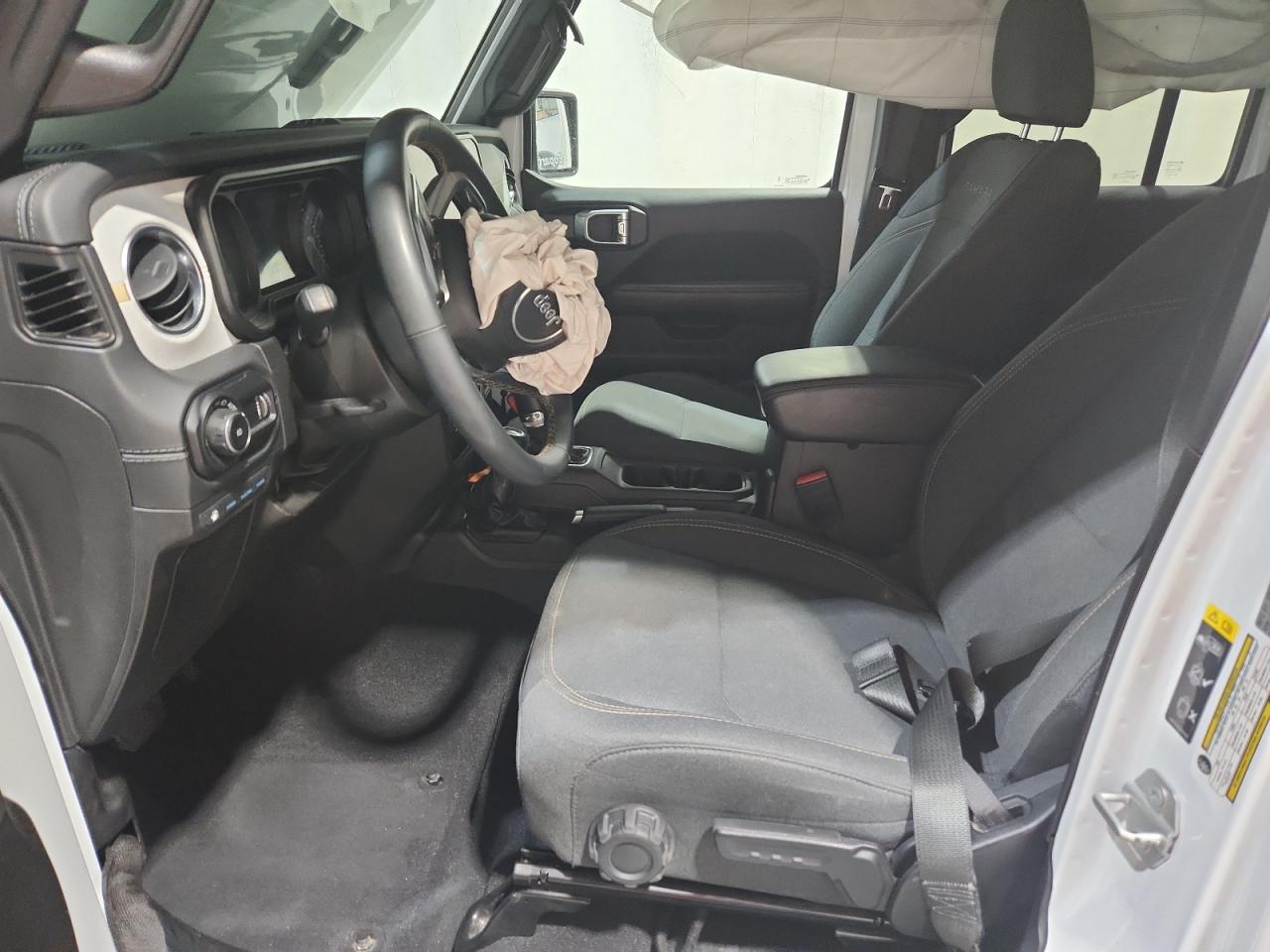 2024 Jeep Wrangler Sahara 4xe White vin: 1C4RJXP65RW232644 Damage: Airbag - Front Left, Deployed, Replacement Required
