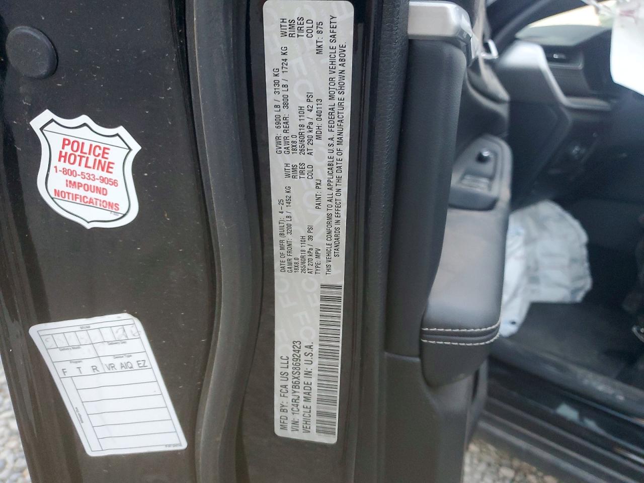 2025 Jeep Grand Cherokee 4xe Черный vin: 1C4RJYB6XS8692423