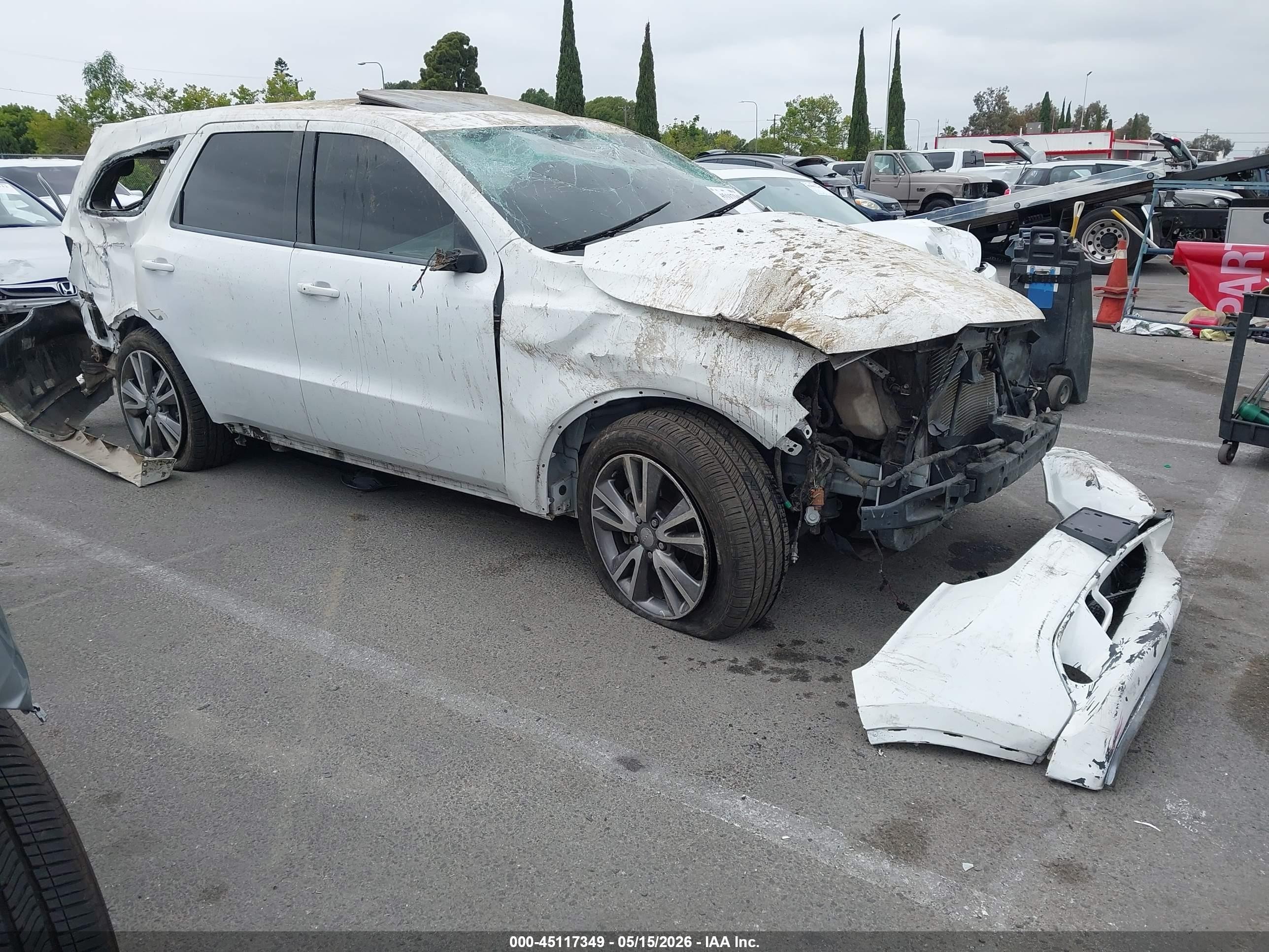2013 Dodge Durango R/t White vin: 1C4SDHCT0DC681170