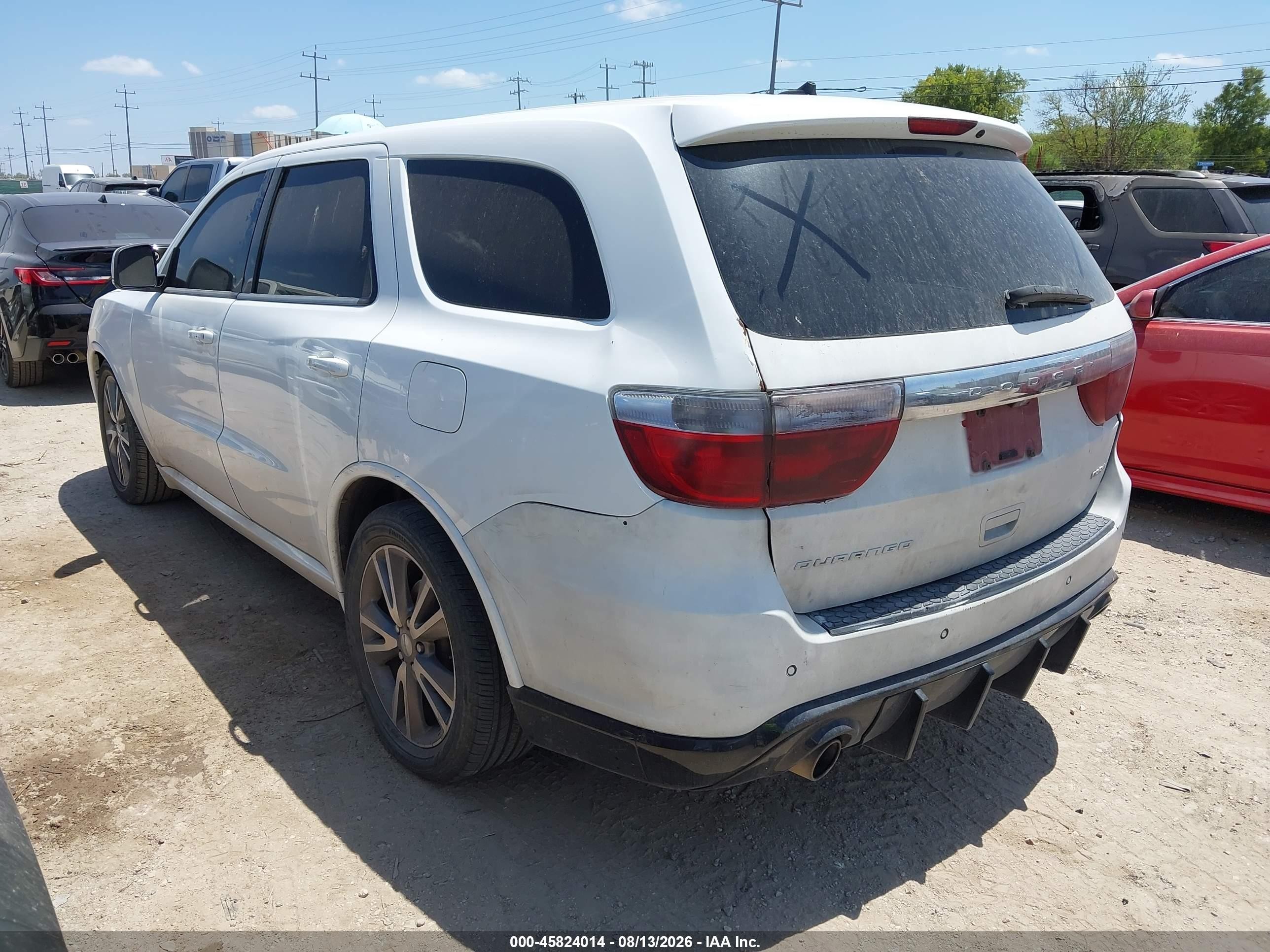 2013 Dodge Durango R/t White vin: 1C4SDHCT2DC697547