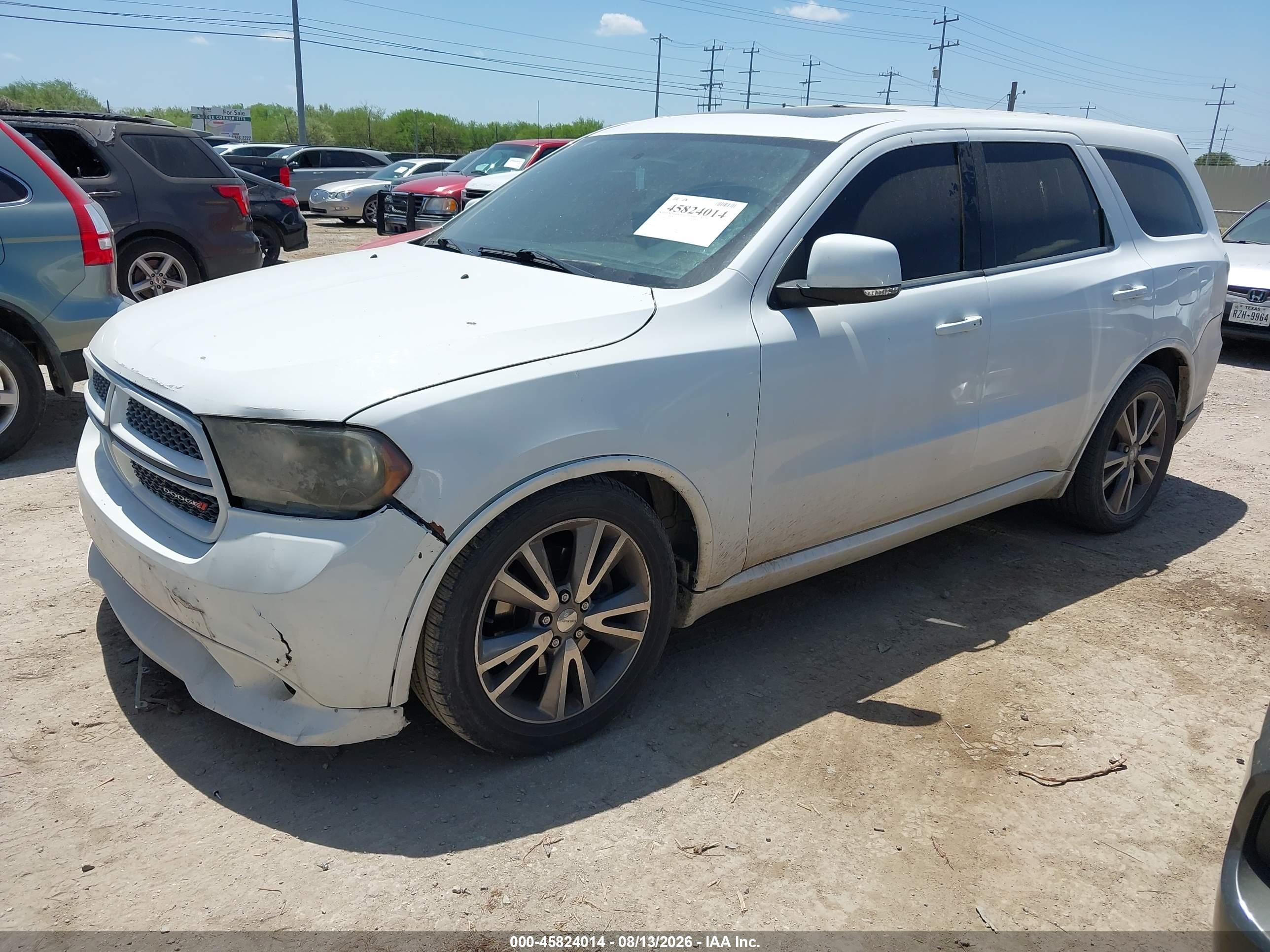 2013 Dodge Durango R/t White vin: 1C4SDHCT2DC697547