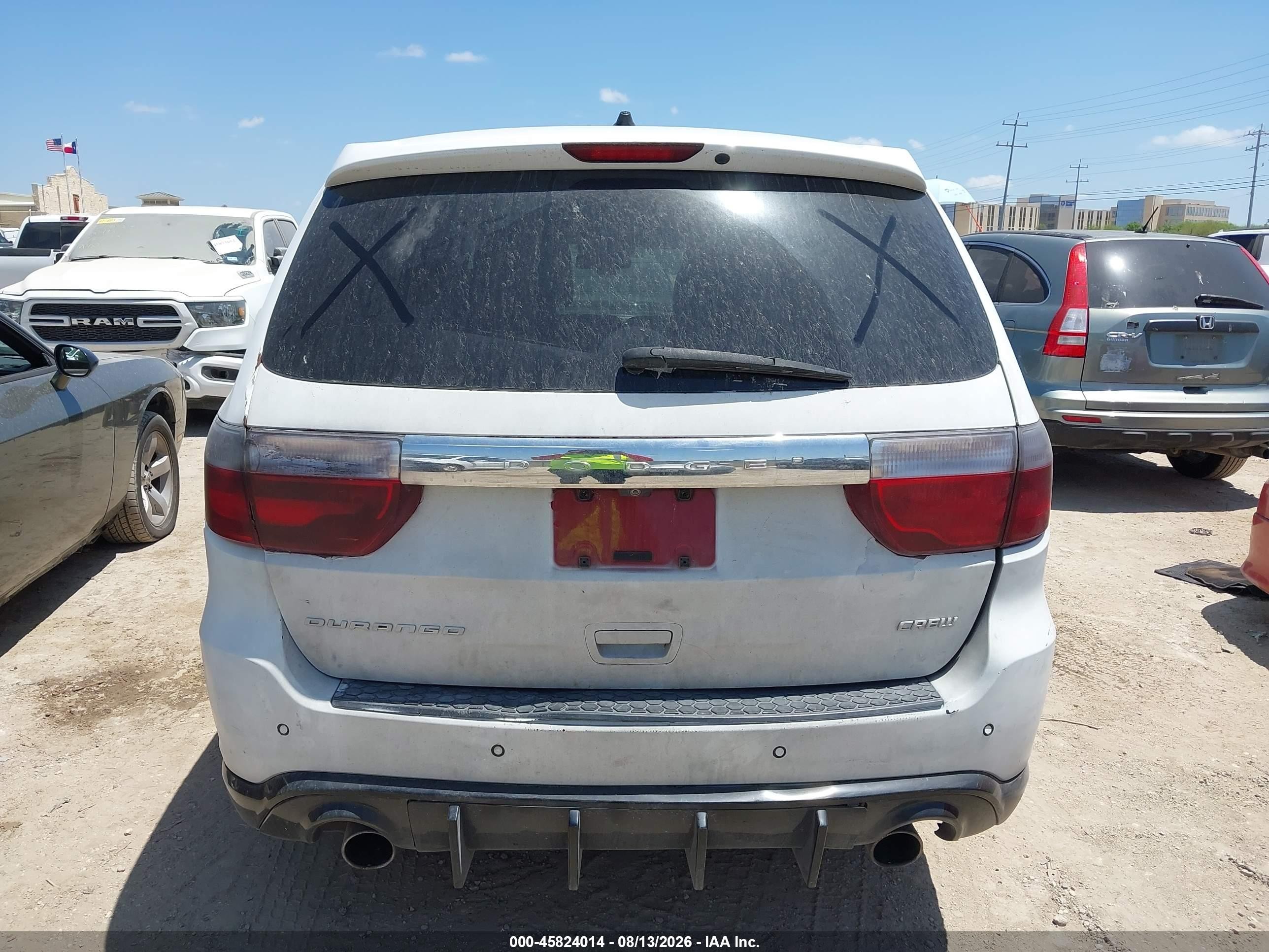 2013 Dodge Durango R/t White vin: 1C4SDHCT2DC697547