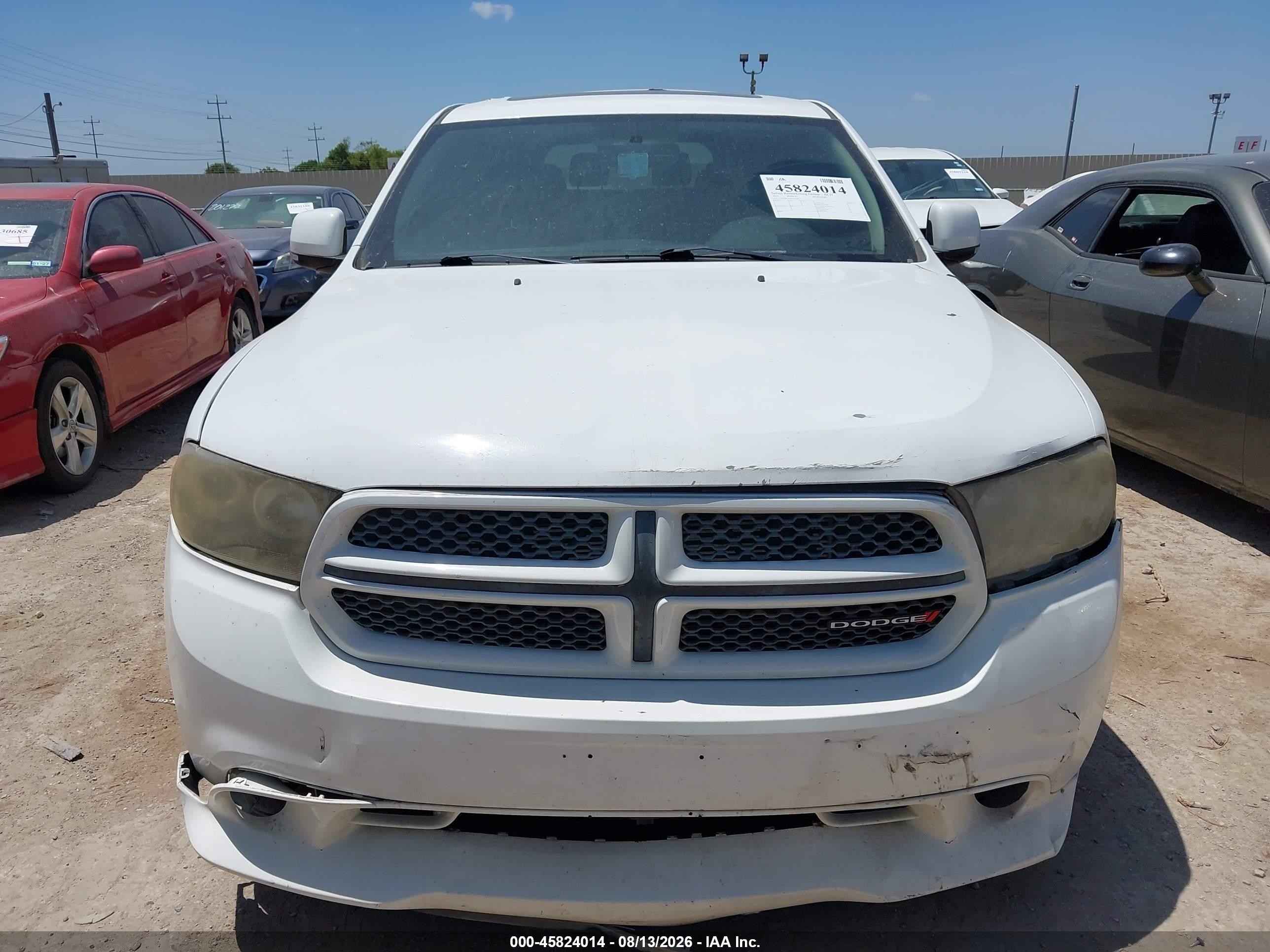2013 Dodge Durango R/t White vin: 1C4SDHCT2DC697547