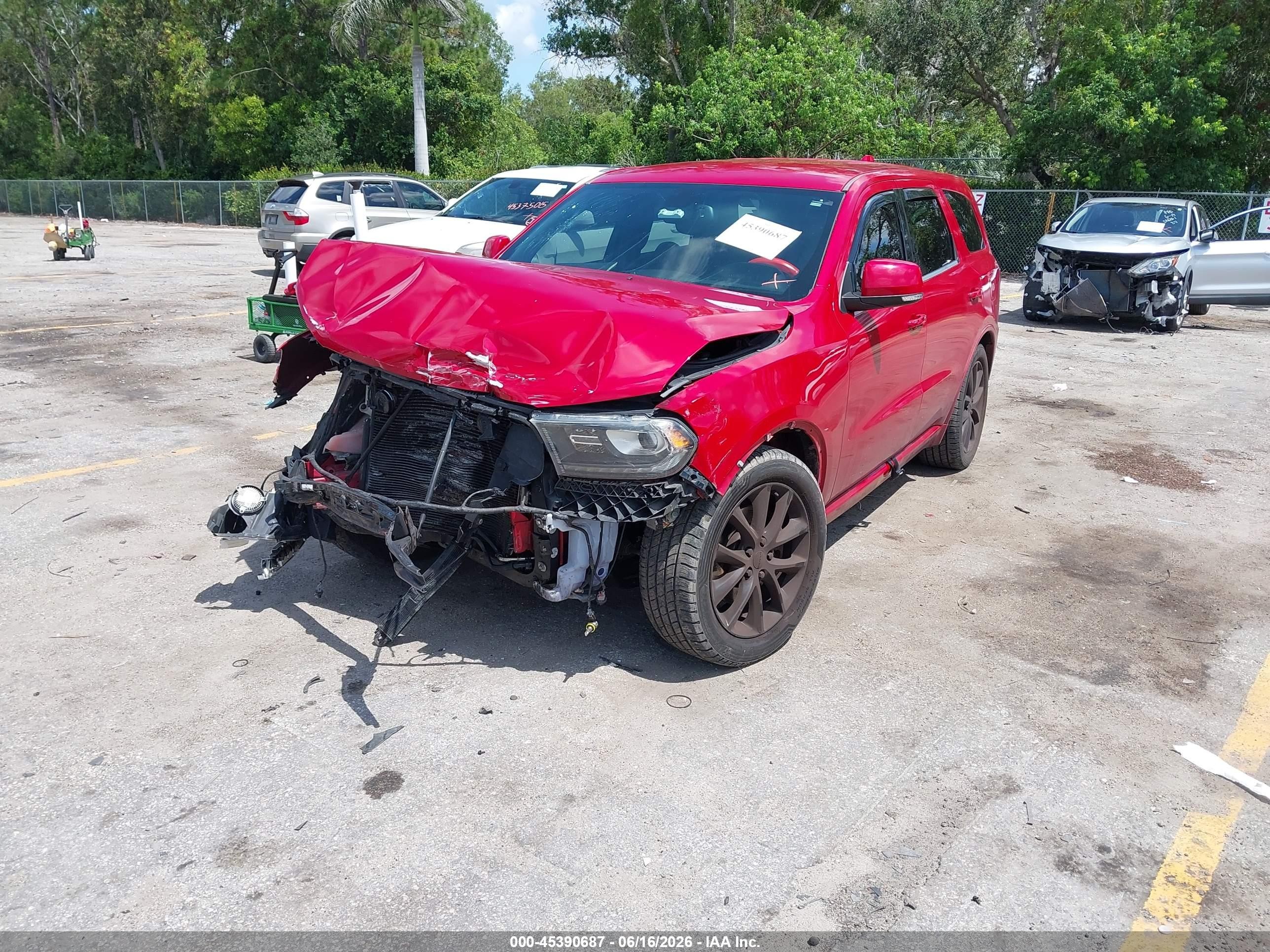 2014 Dodge Durango R/t Красный vin: 1C4SDHCT3EC344106
