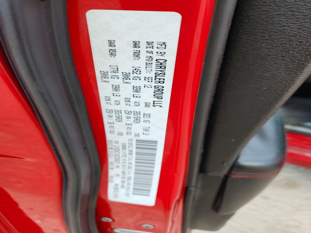 2013 Dodge Durango R/t Red vin: 1C4SDHCT4DC520675