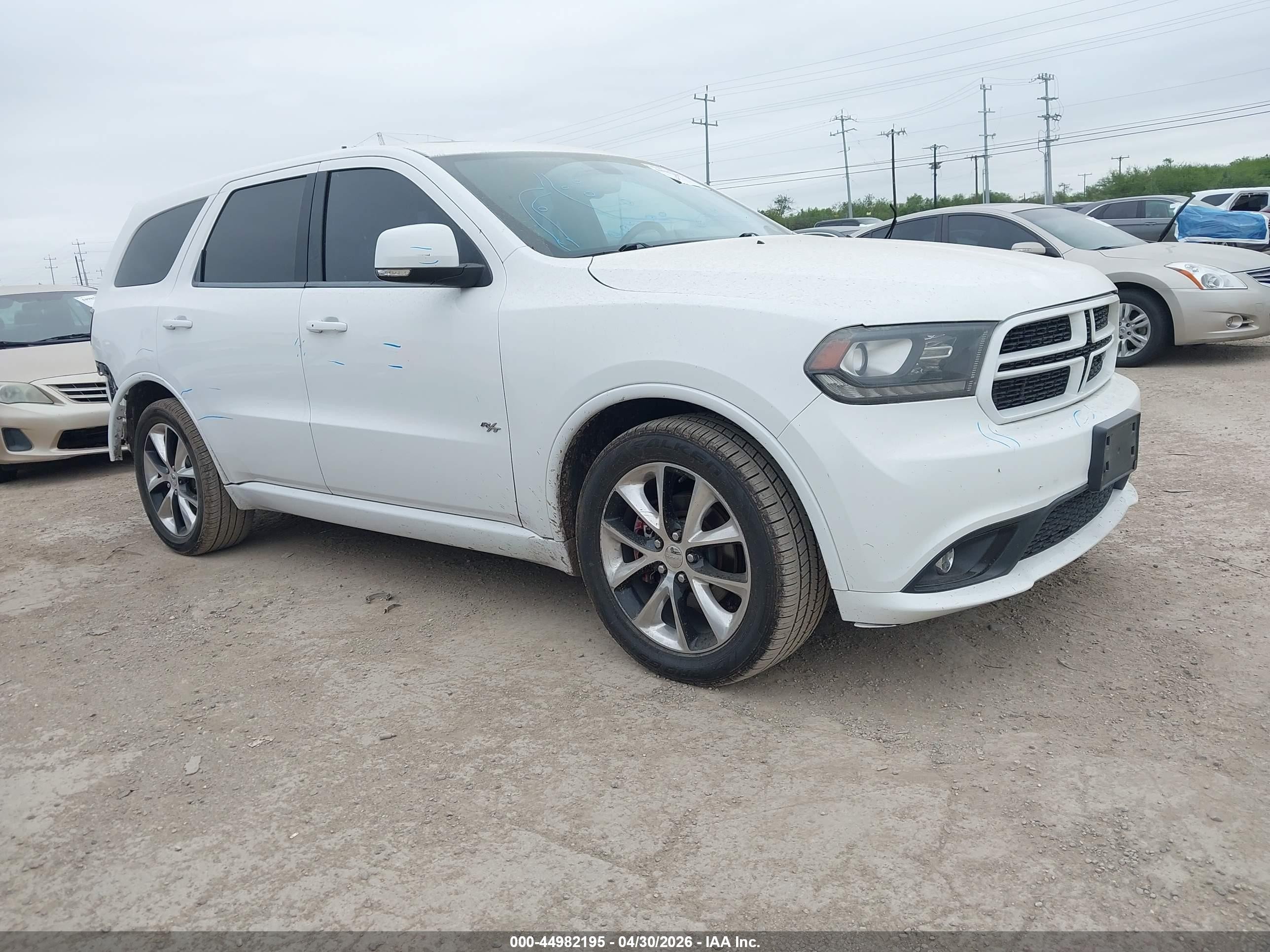 2014 Dodge Durango R/t White vin: 1C4SDHCT4EC513839