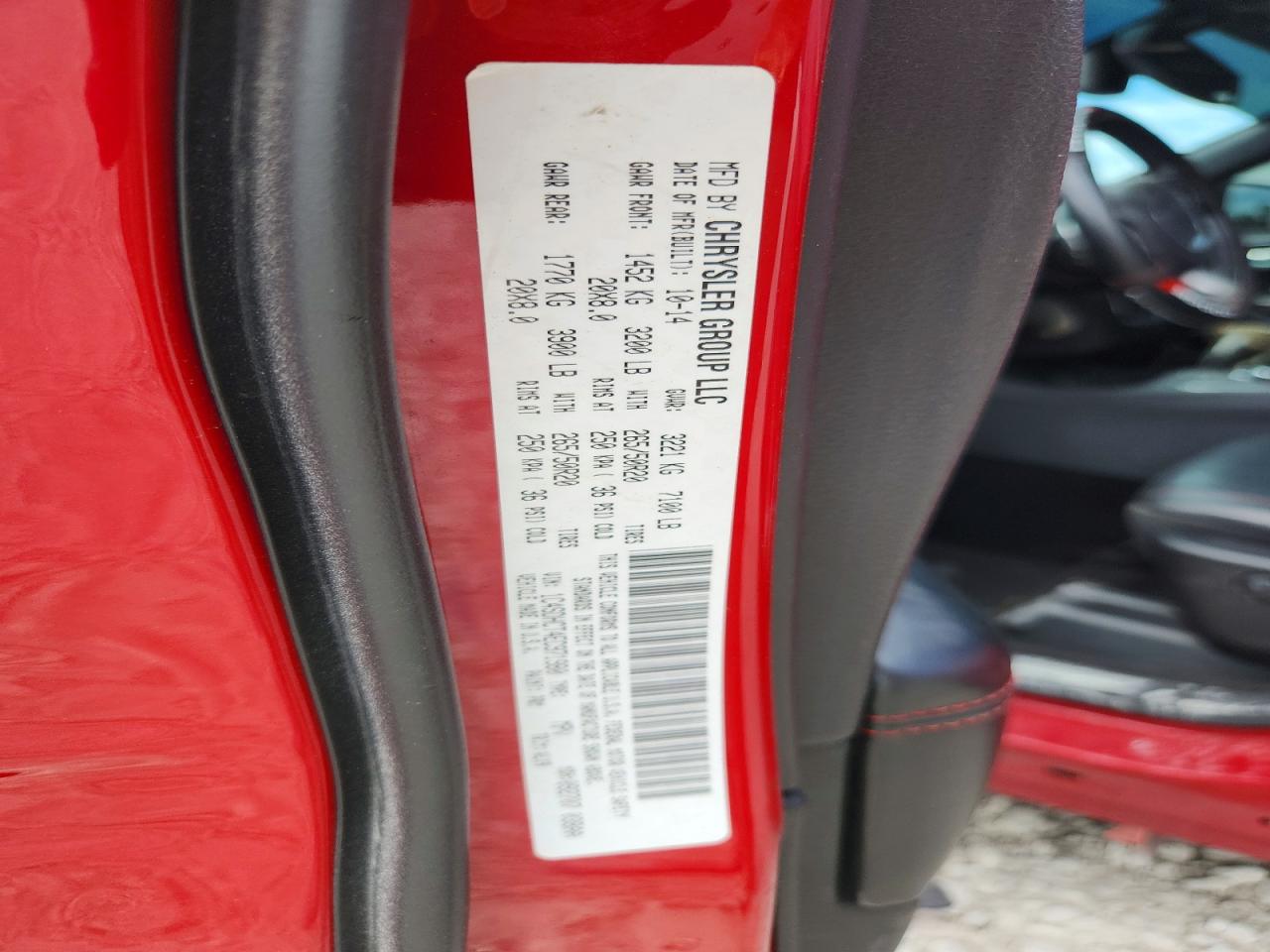 2014 Dodge Durango R Red vin: 1C4SDHCT4EC971980