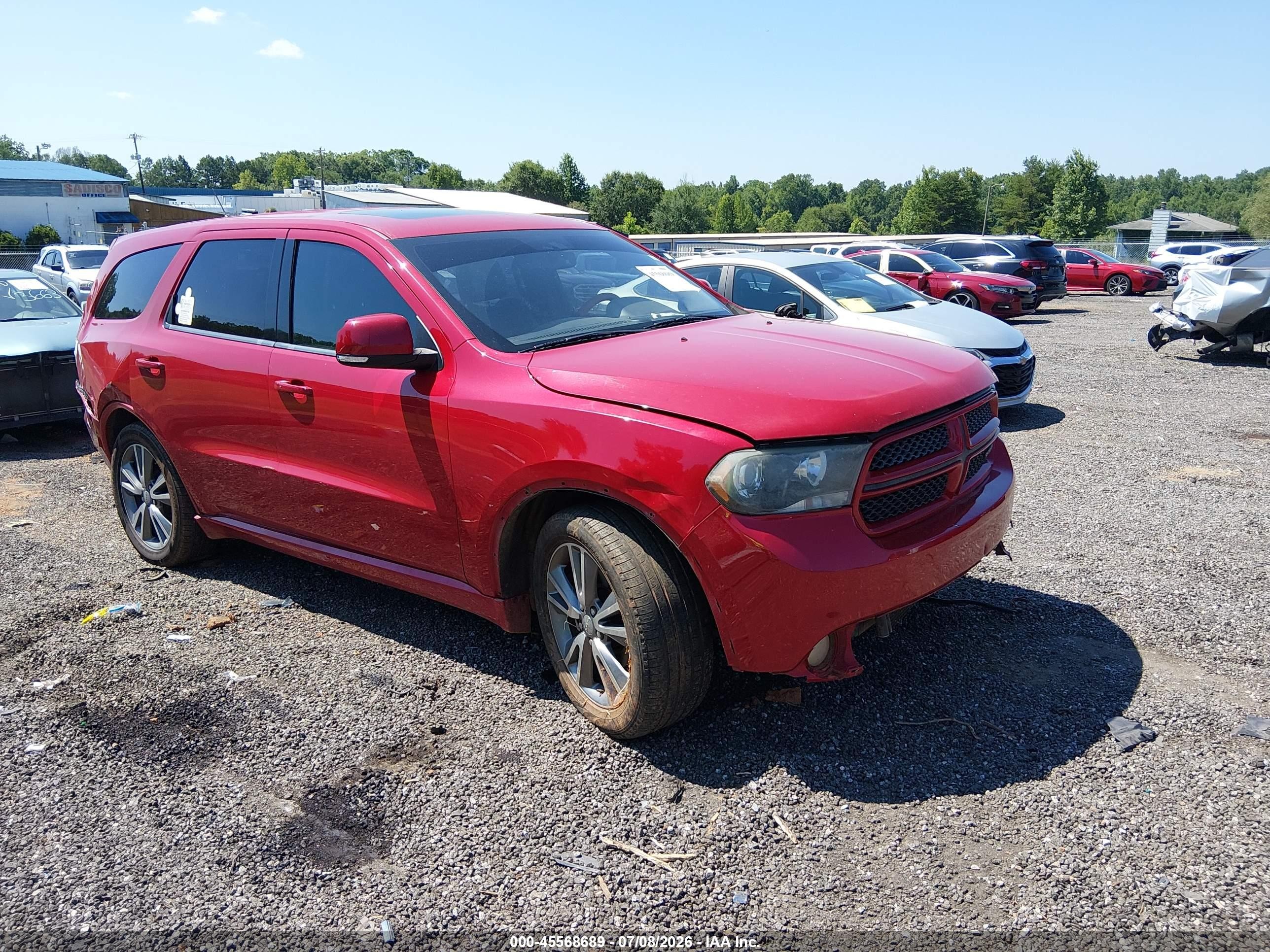 2013 Dodge Durango R/t Red vin: 1C4SDHCT8DC520694