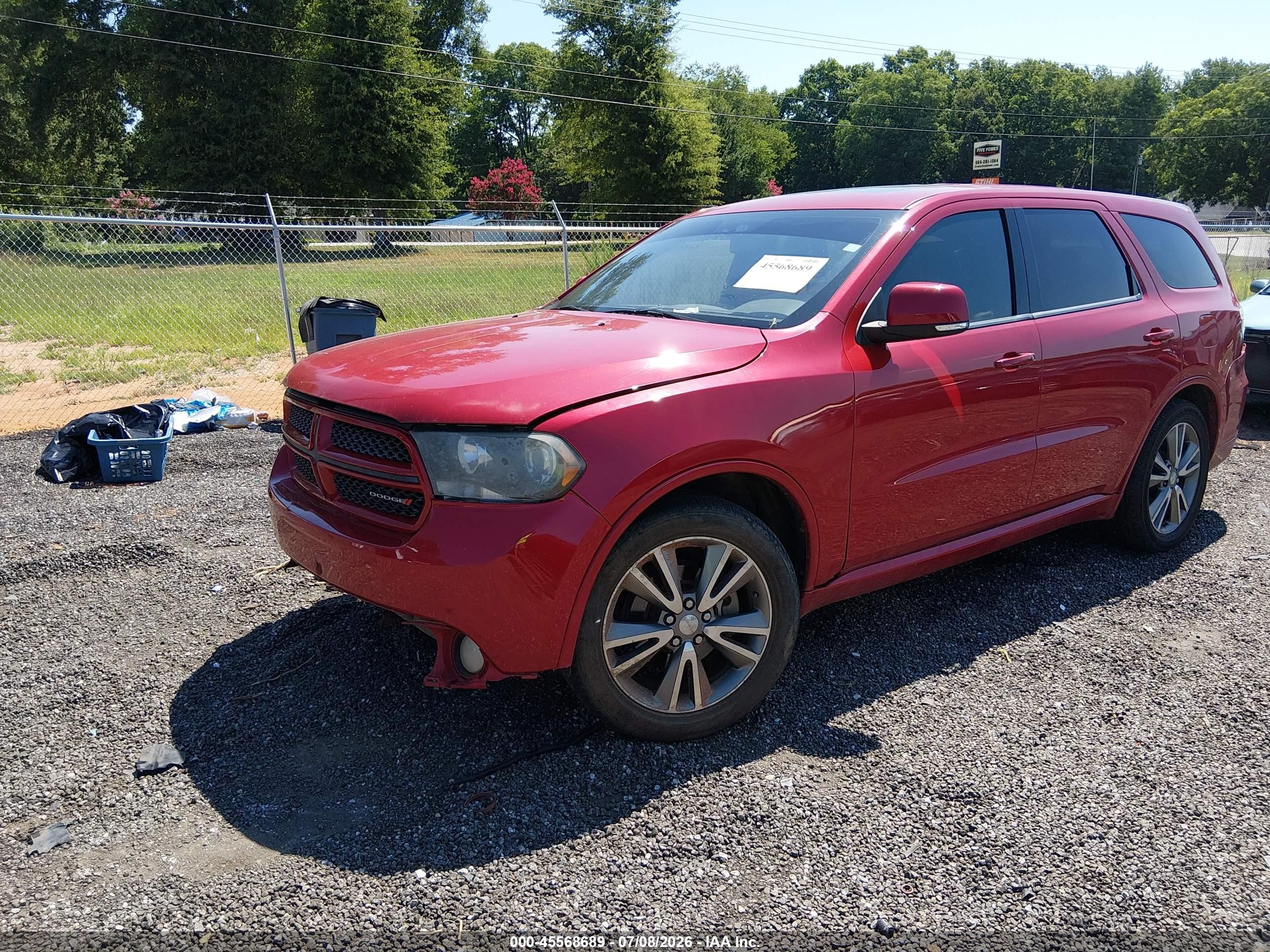 2013 Dodge Durango R/t Red vin: 1C4SDHCT8DC520694