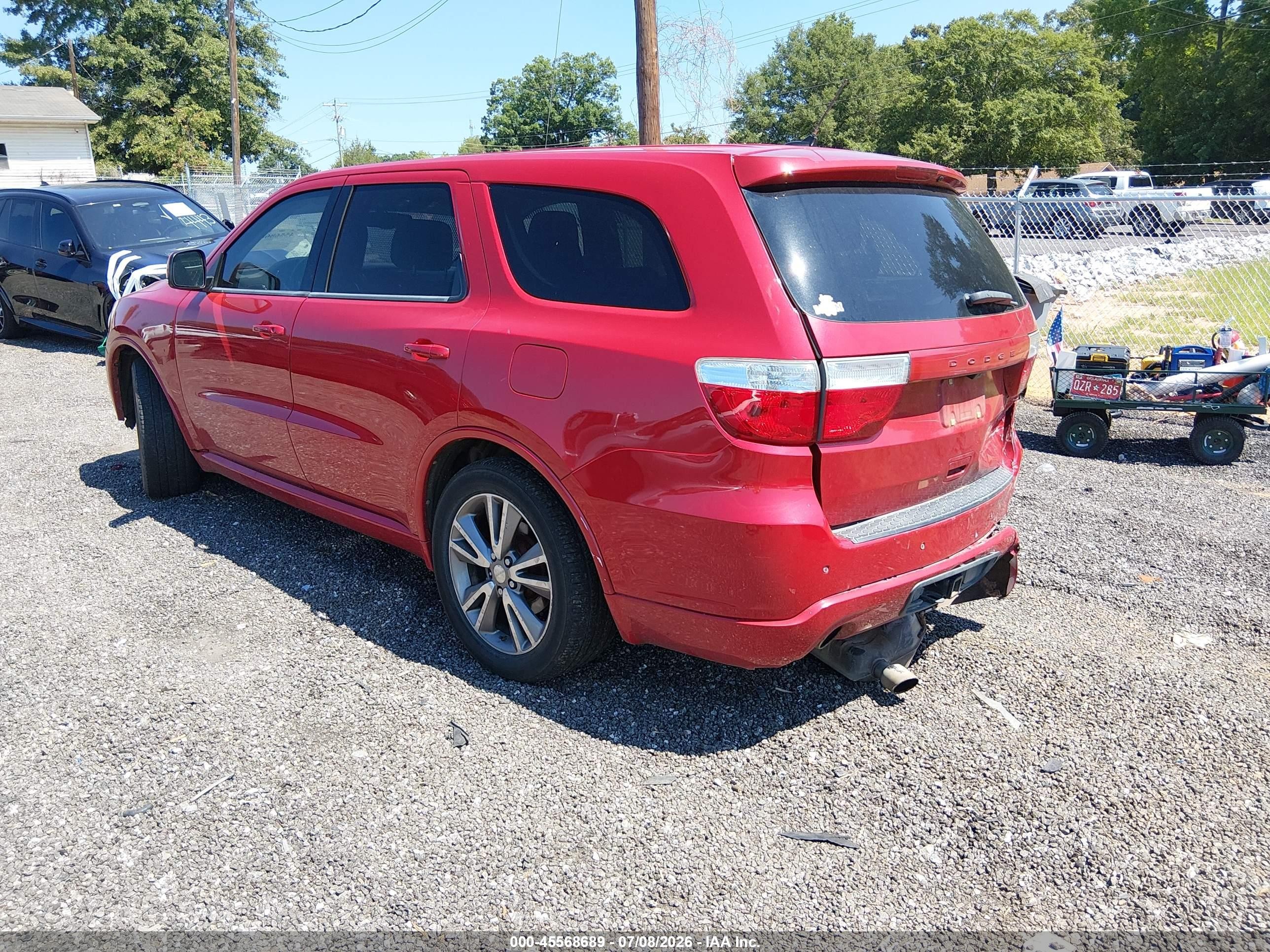 2013 Dodge Durango R/t Red vin: 1C4SDHCT8DC520694