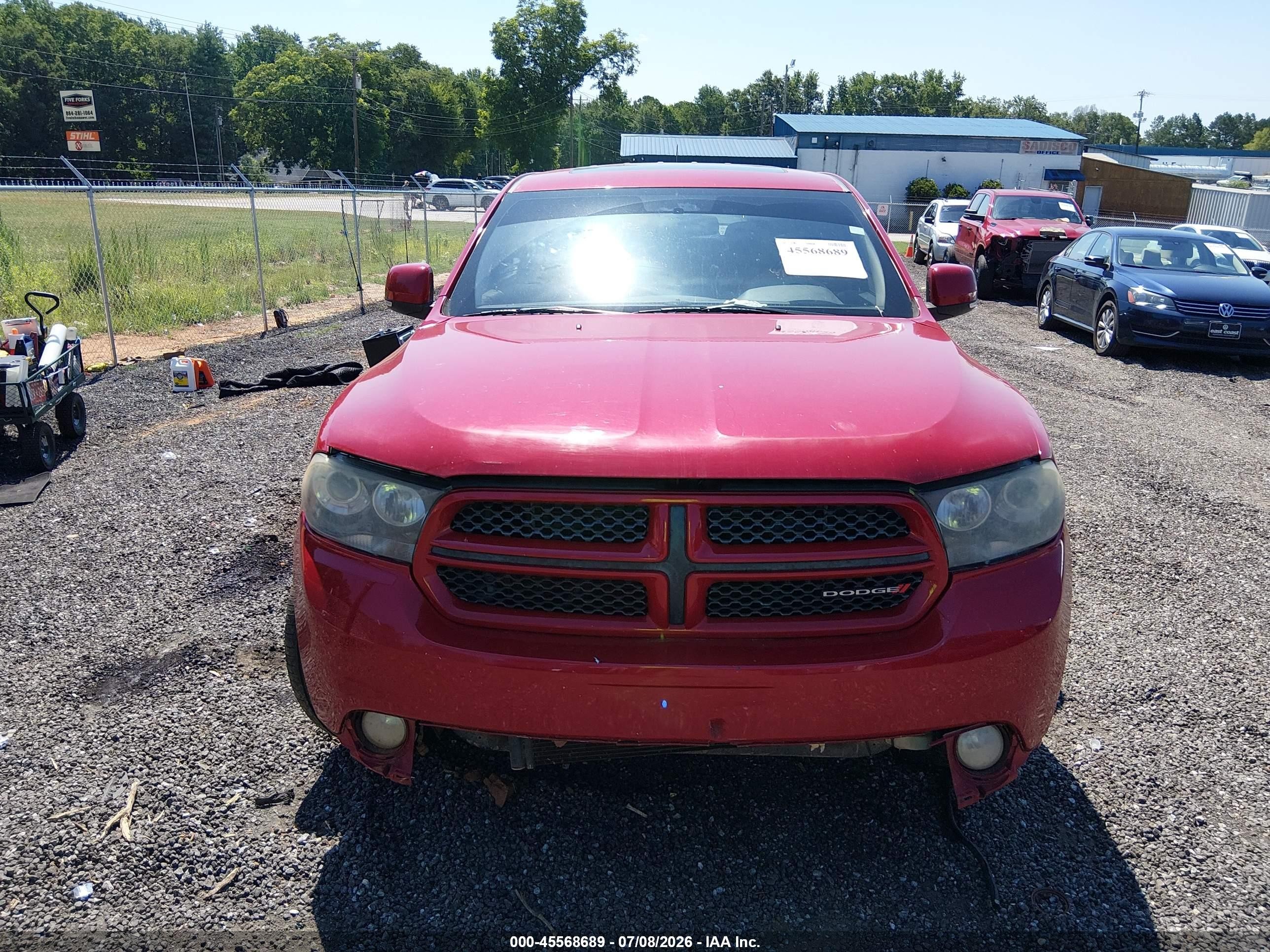 2013 Dodge Durango R/t Red vin: 1C4SDHCT8DC520694