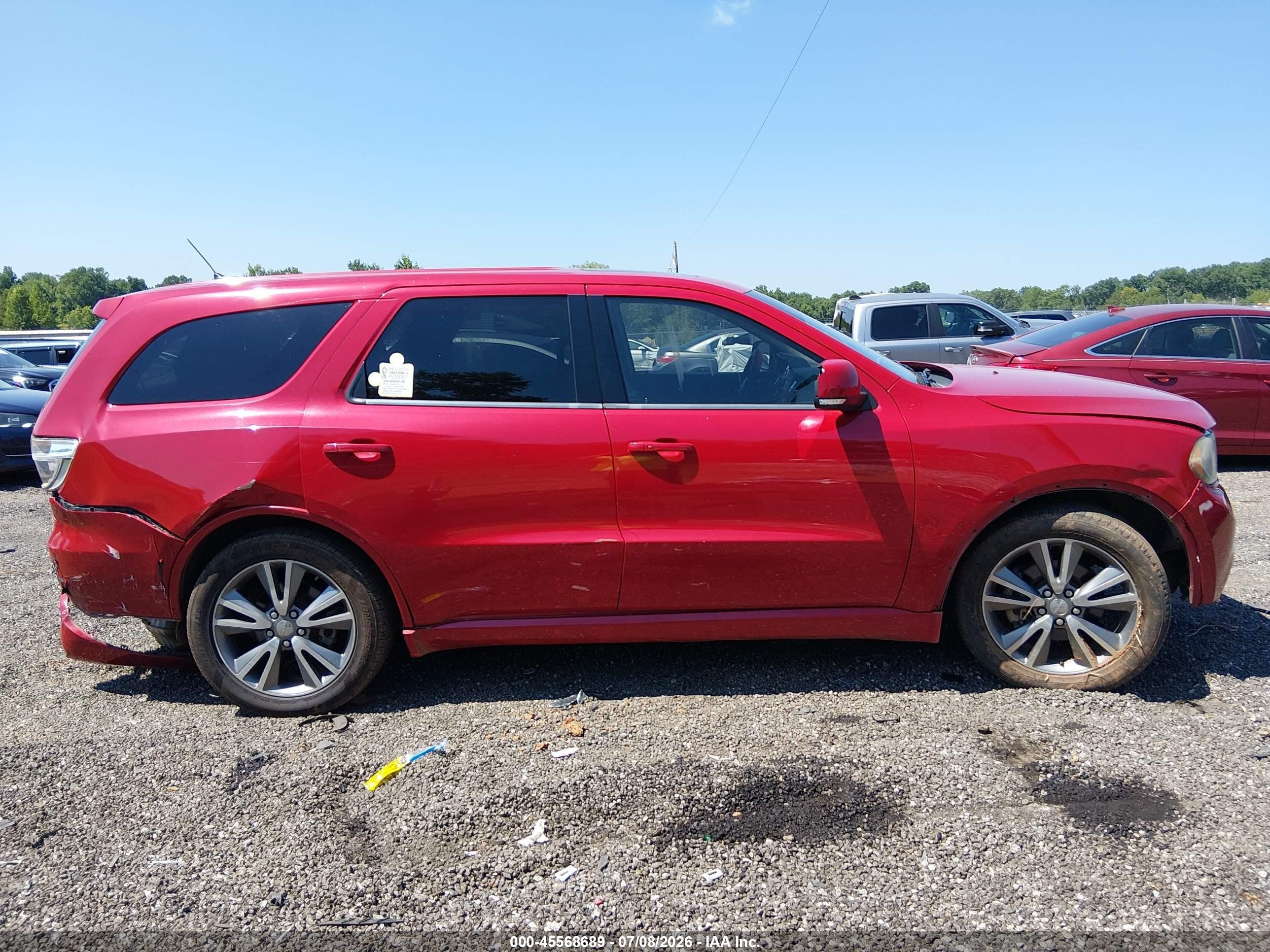 2013 Dodge Durango R/t Red vin: 1C4SDHCT8DC520694