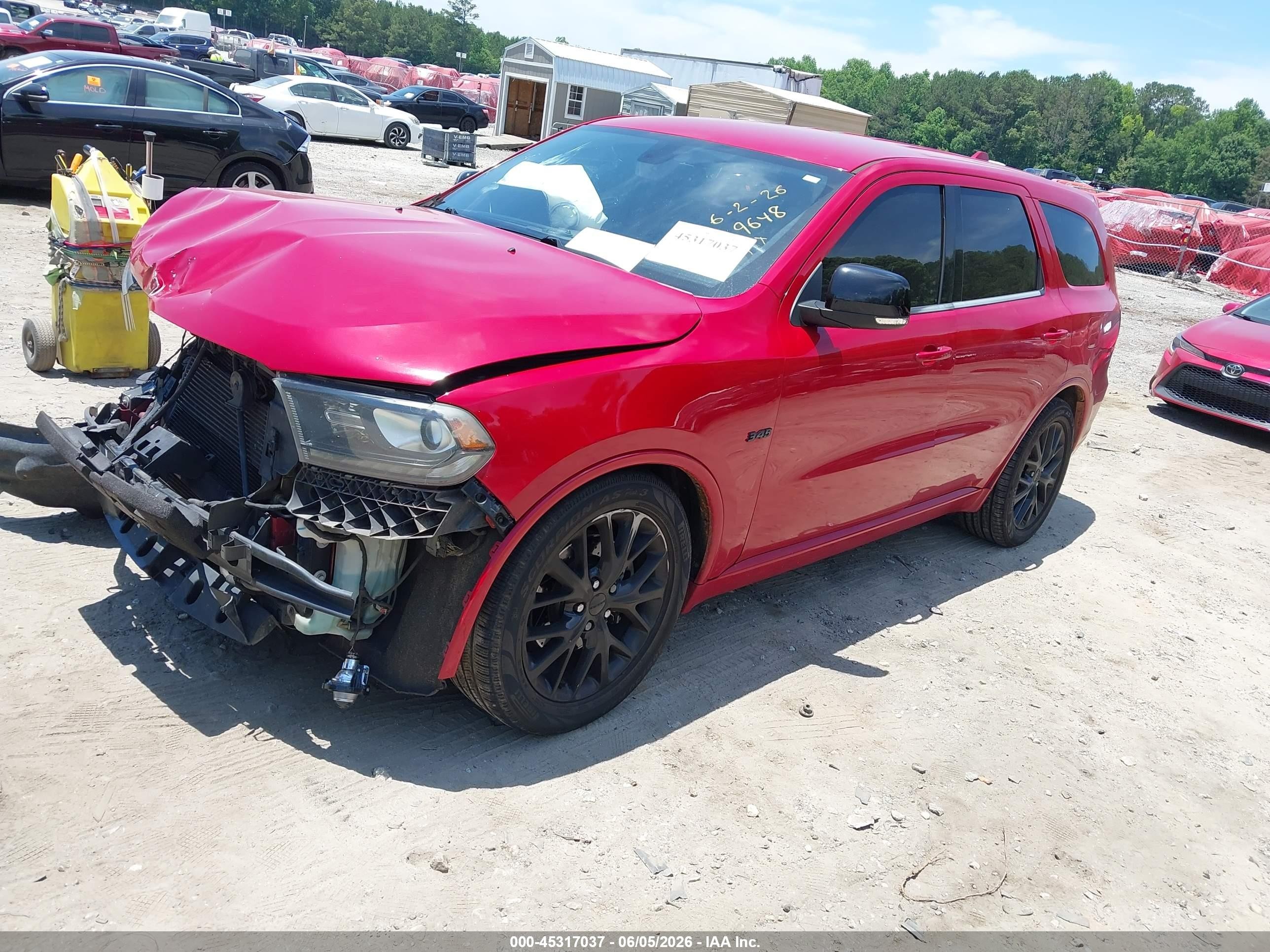 2015 Dodge Durango R/t Red vin: 1C4SDHCT8FC119648