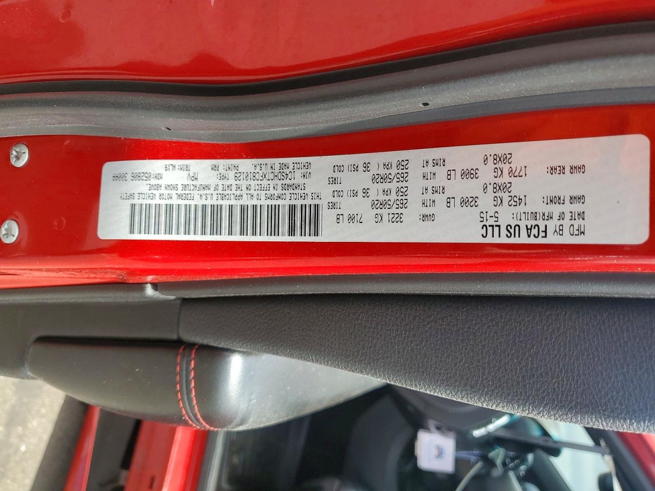 2015 Dodge Durango R Red vin: 1C4SDHCTXFC810129