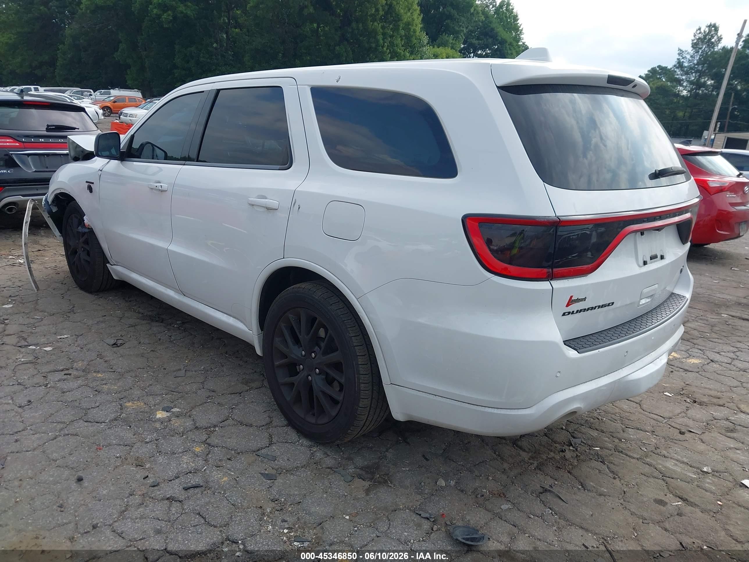 2015 Dodge Durango R/t White vin: 1C4SDHCTXFC810132