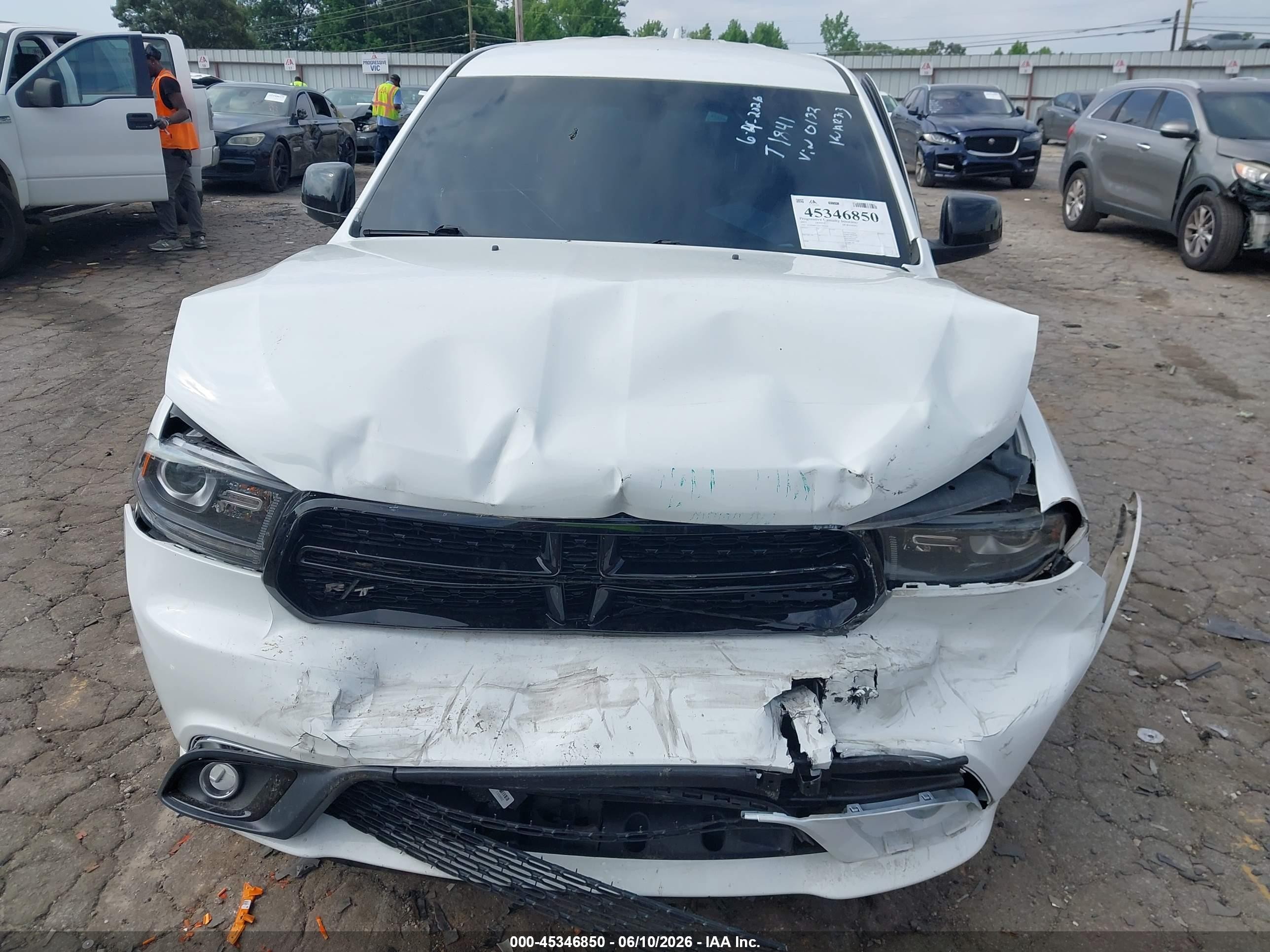2015 Dodge Durango R/t White vin: 1C4SDHCTXFC810132