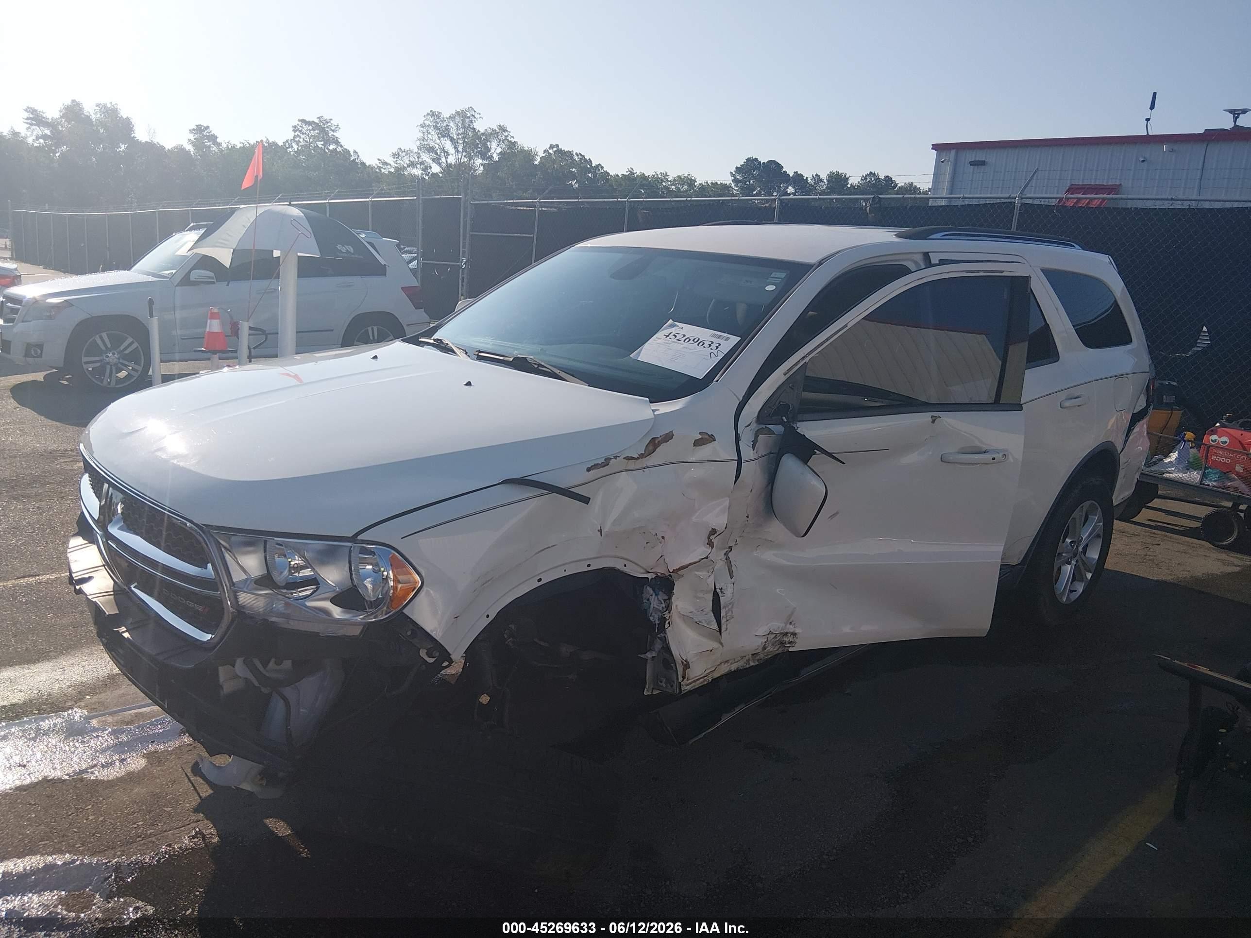 2012 Dodge Durango Crew White vin: 1C4SDHDT1CC204888