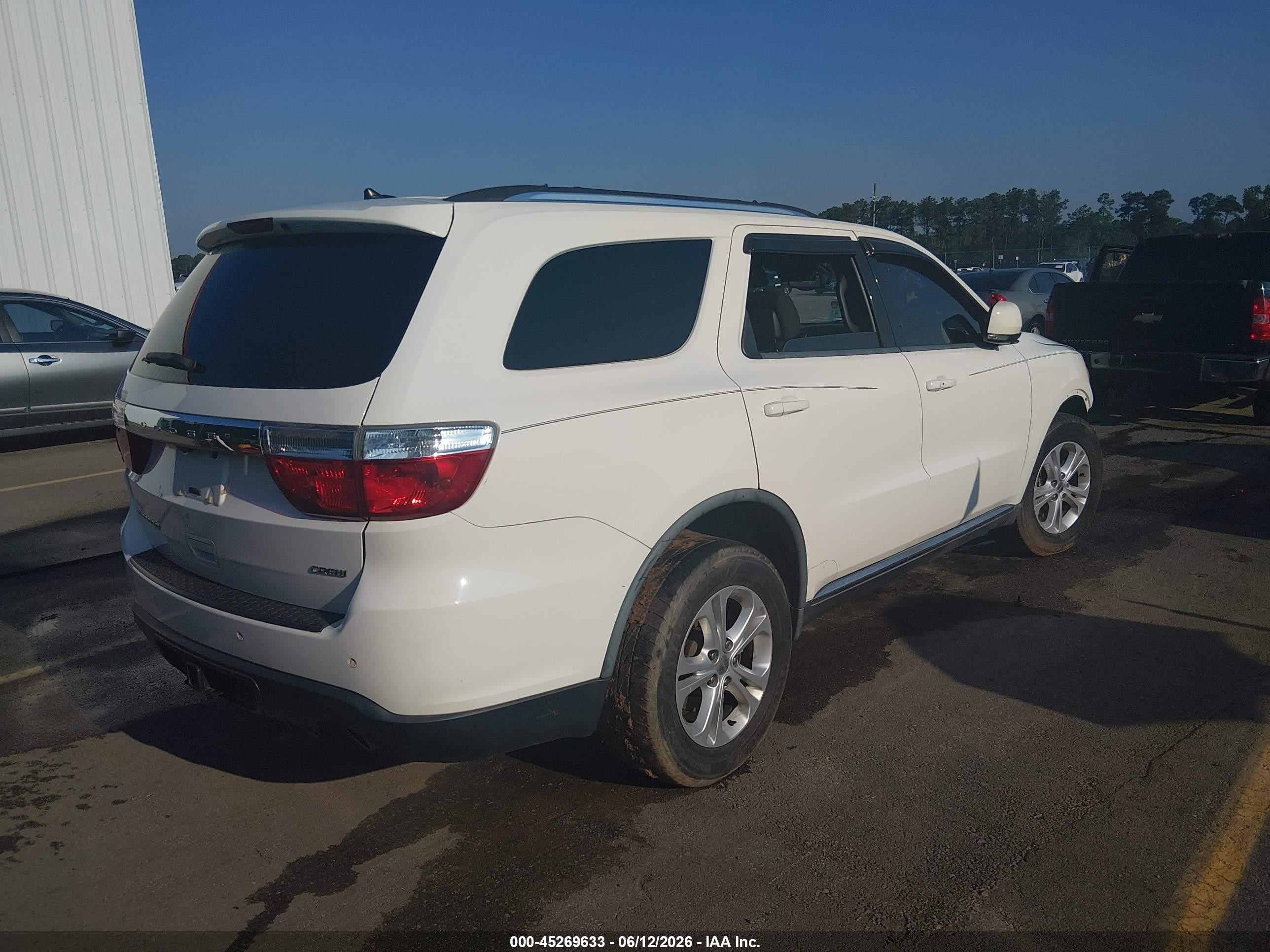2012 Dodge Durango Crew White vin: 1C4SDHDT1CC204888