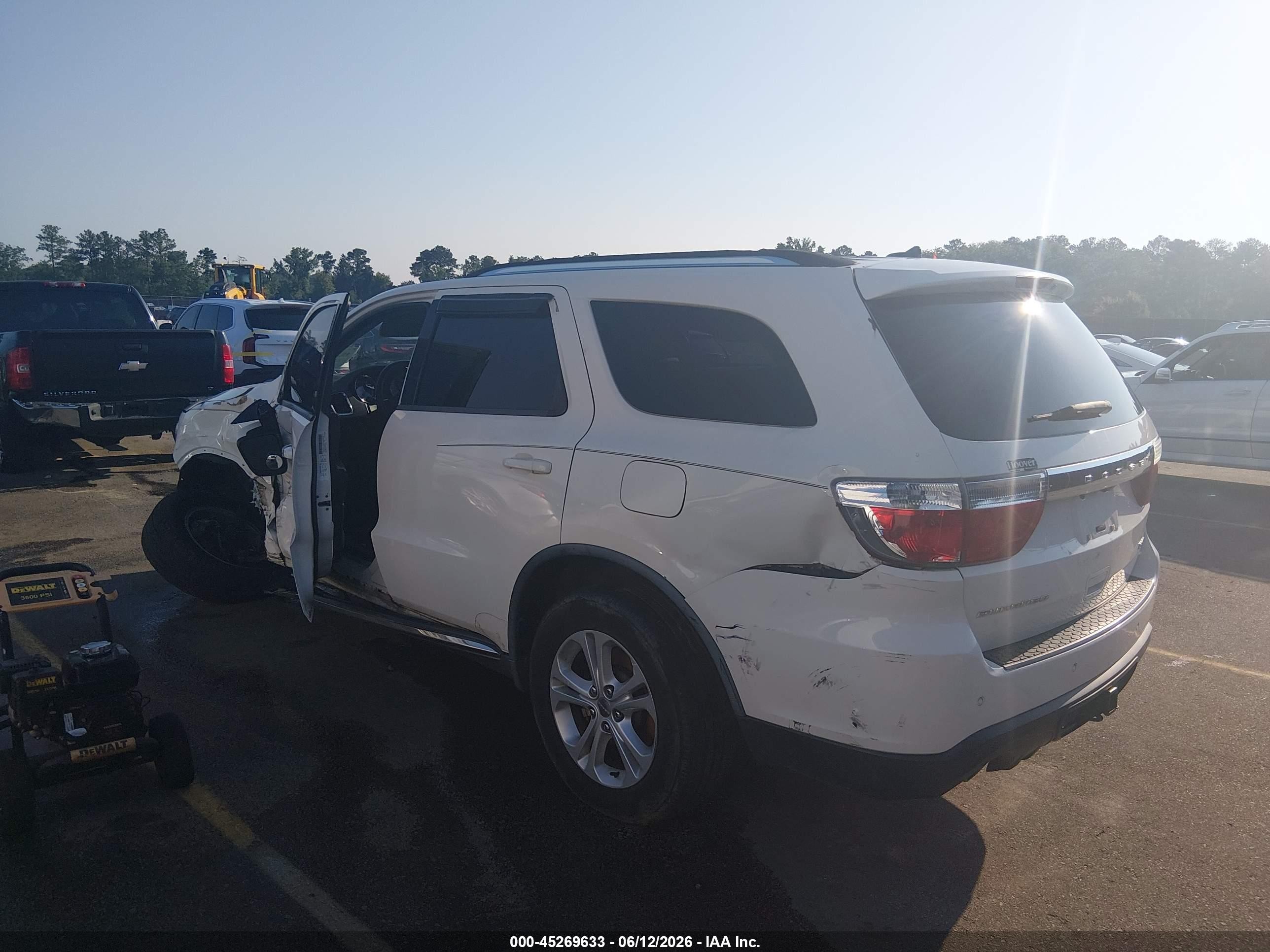 2012 Dodge Durango Crew White vin: 1C4SDHDT1CC204888
