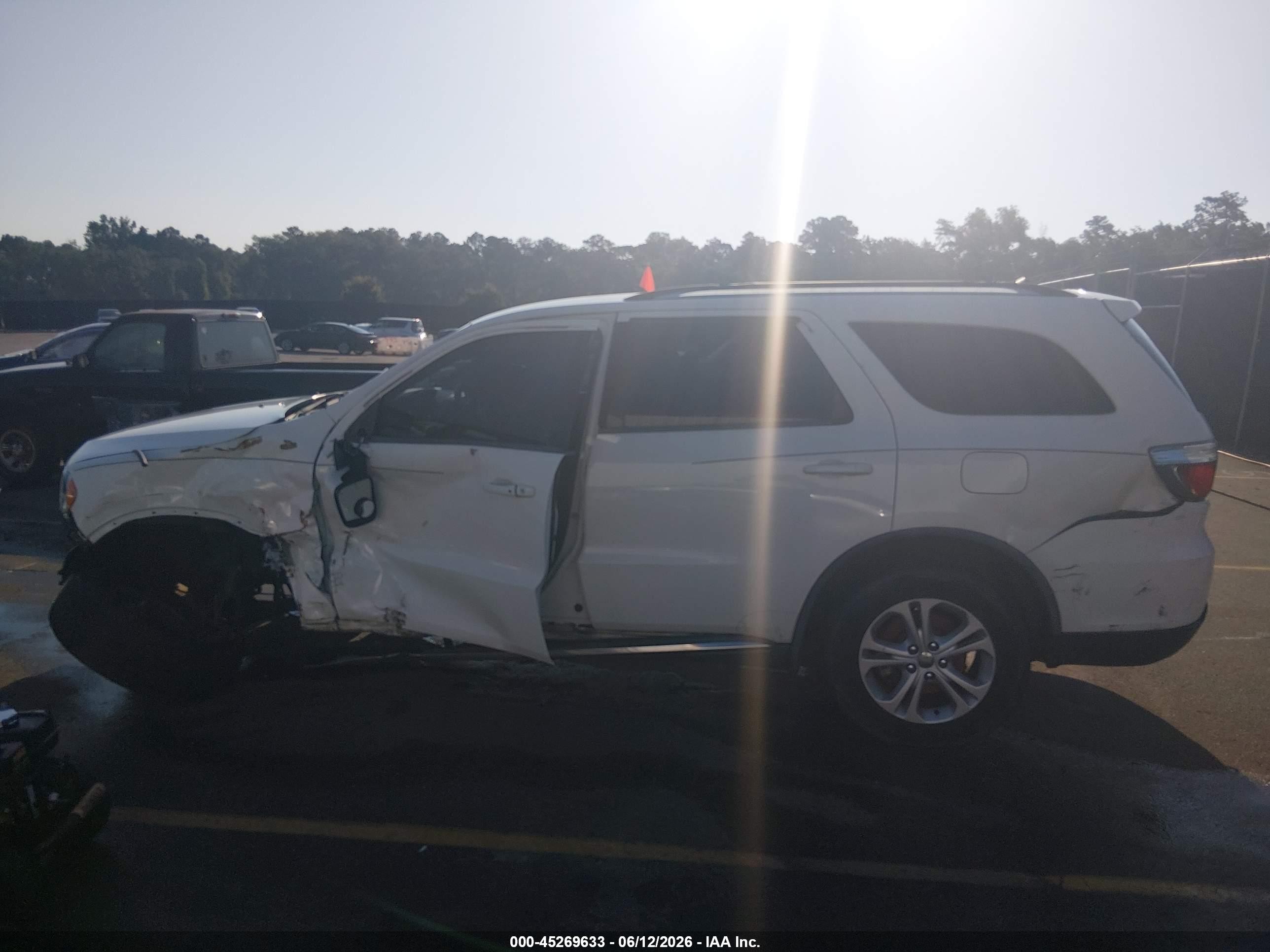 2012 Dodge Durango Crew White vin: 1C4SDHDT1CC204888