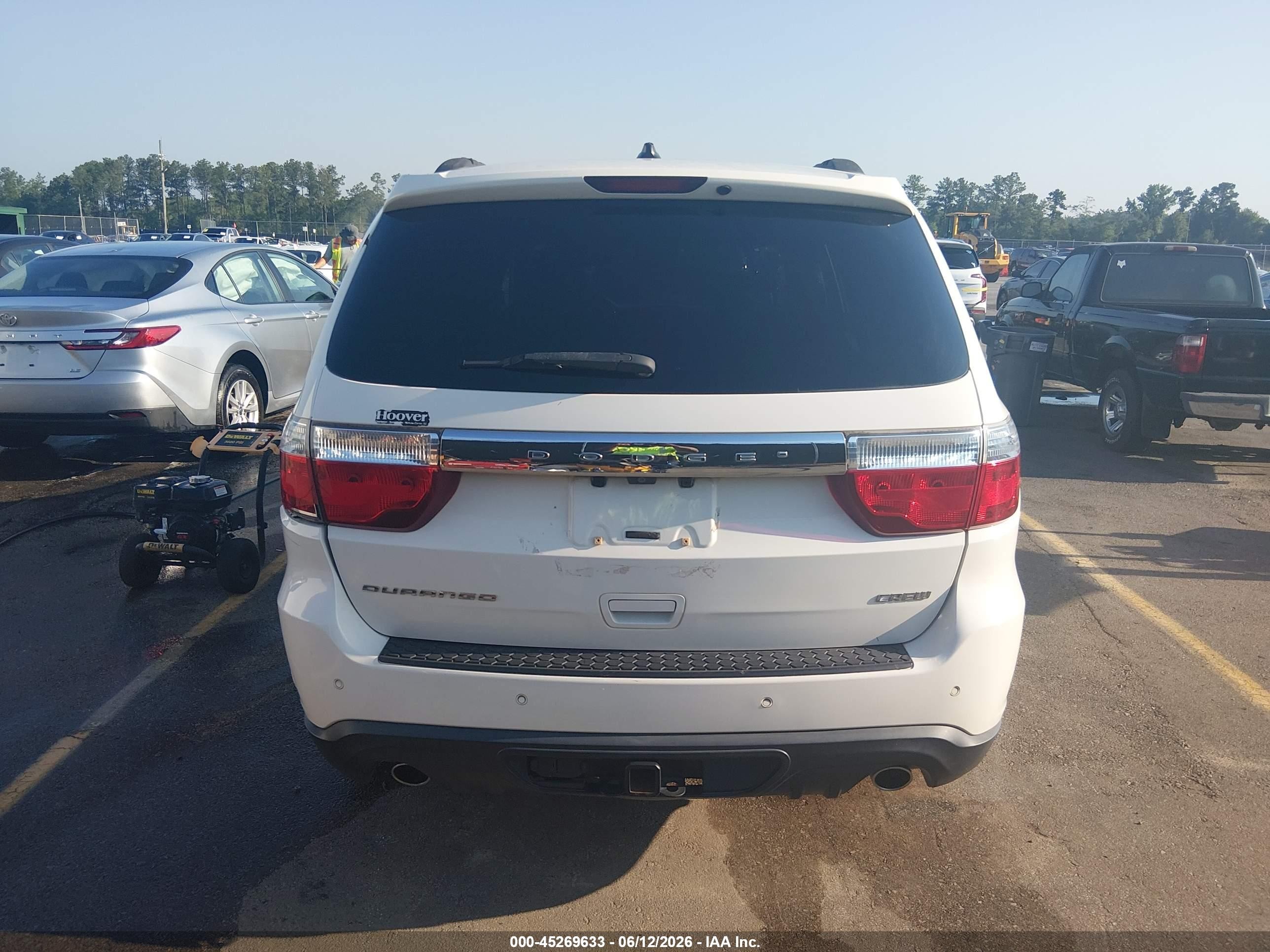 2012 Dodge Durango Crew White vin: 1C4SDHDT1CC204888