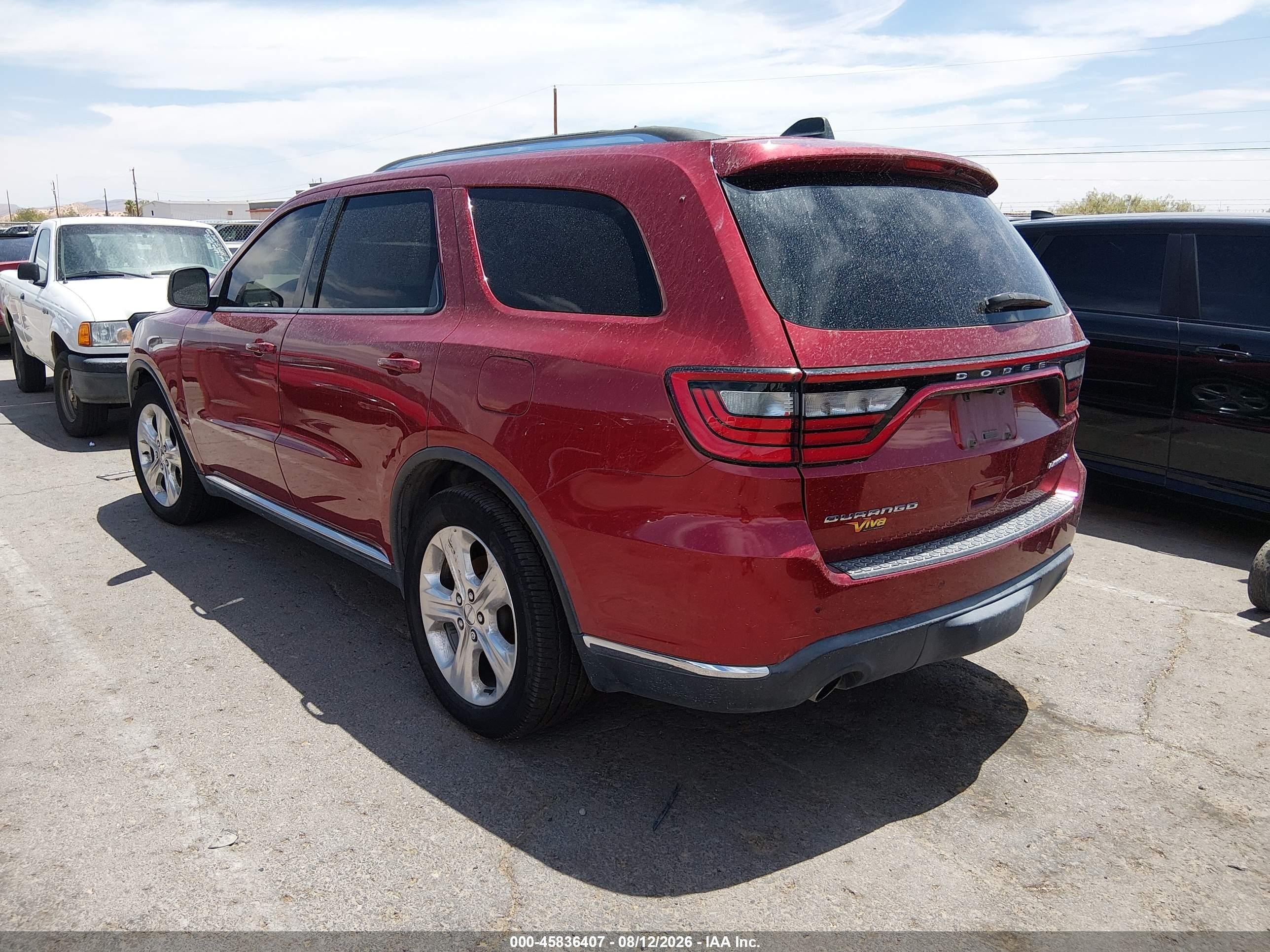 2014 Dodge Durango Limited Burgundy vin: 1C4SDHDT4EC411231