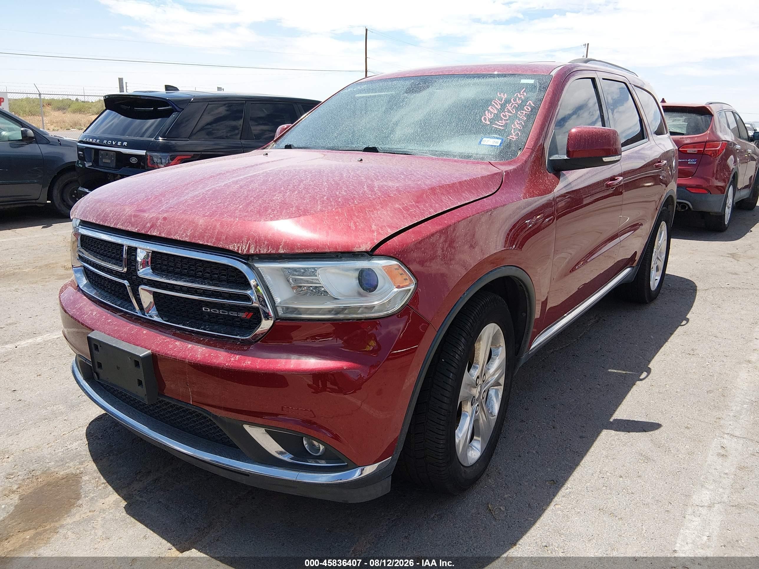 2014 Dodge Durango Limited Burgundy vin: 1C4SDHDT4EC411231