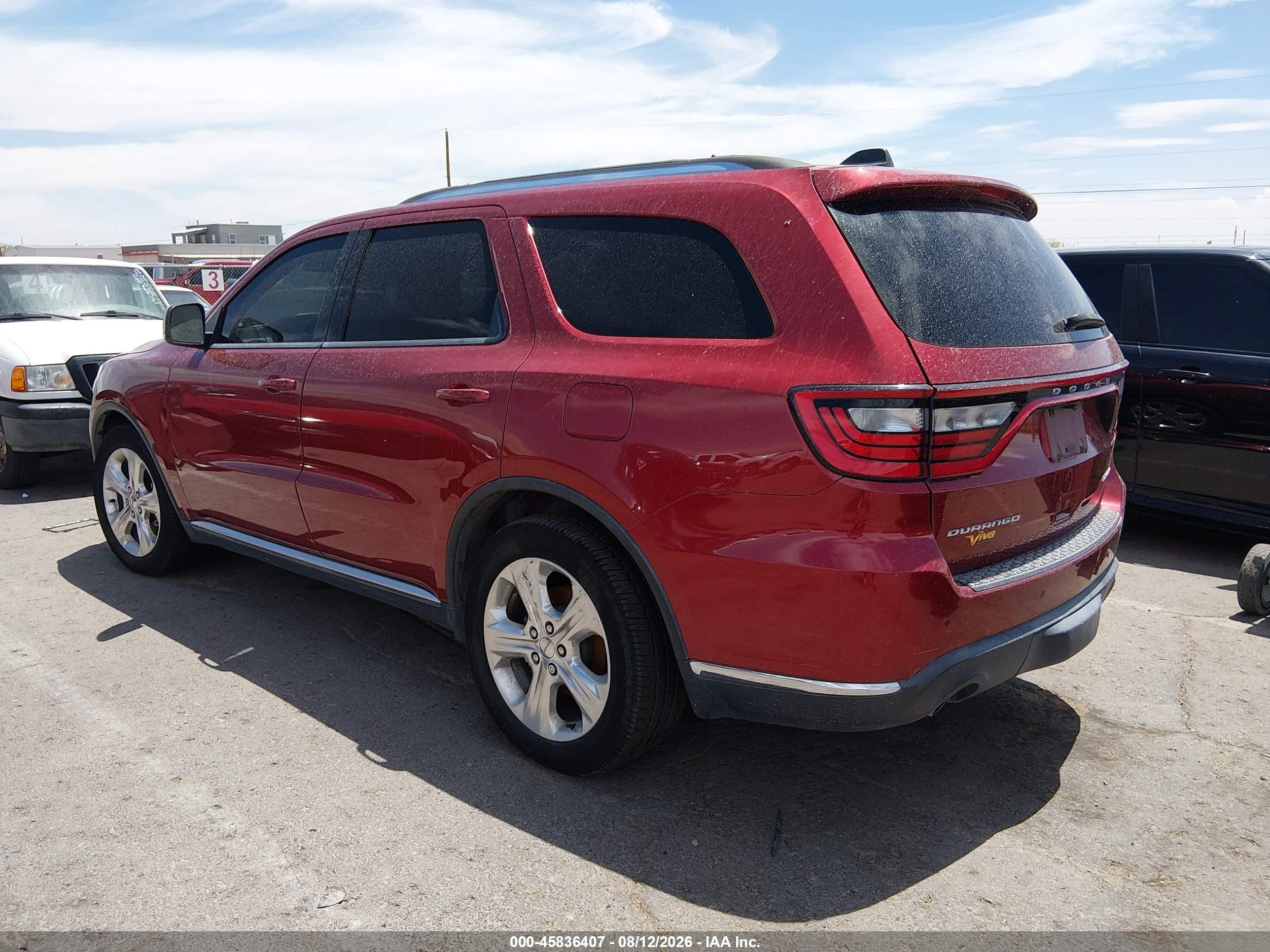 2014 Dodge Durango Limited Burgundy vin: 1C4SDHDT4EC411231