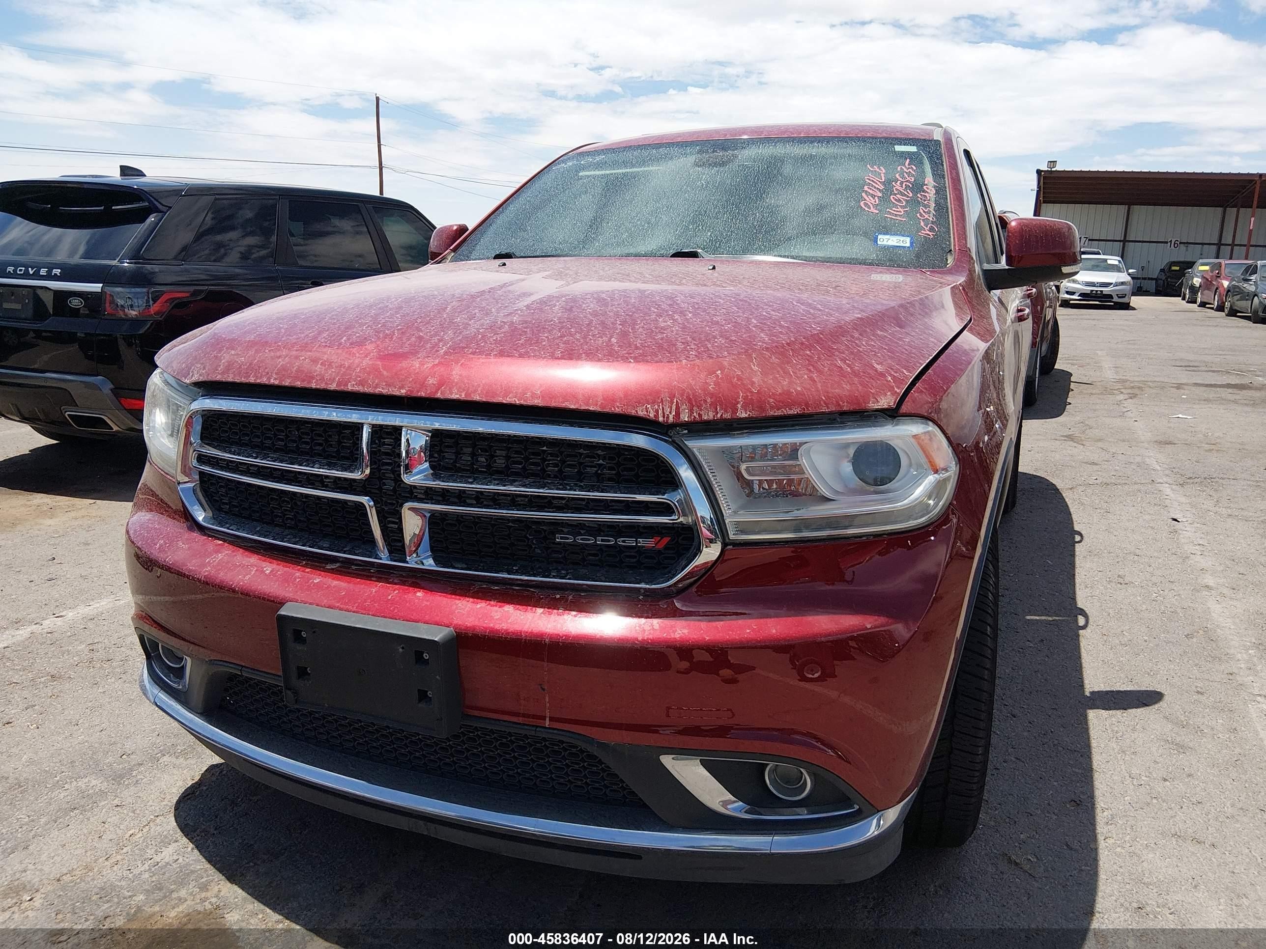 2014 Dodge Durango Limited Burgundy vin: 1C4SDHDT4EC411231