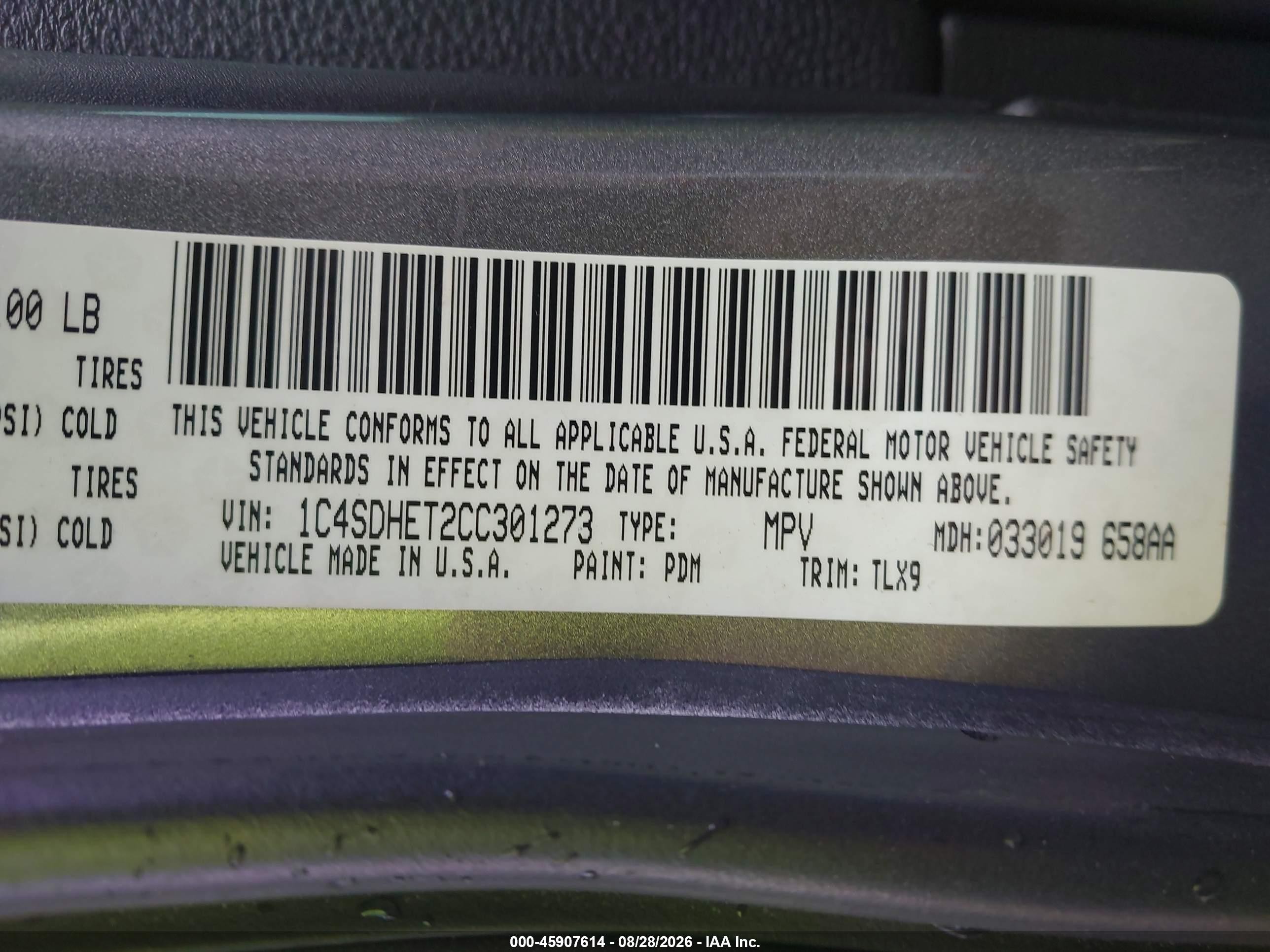 2012 Dodge Durango Citadel Gray vin: 1C4SDHET2CC301273