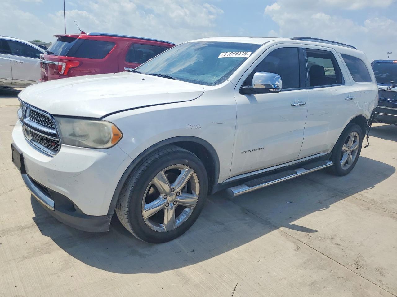 2013 Dodge Durango Citadel White vin: 1C4SDHET2DC571962
