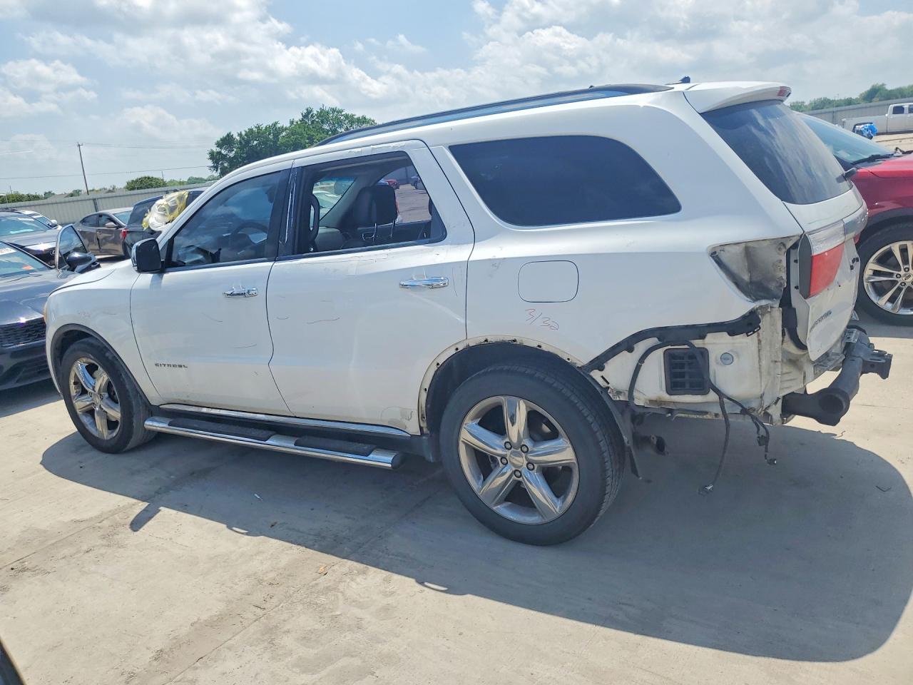 2013 Dodge Durango Citadel White vin: 1C4SDHET2DC571962
