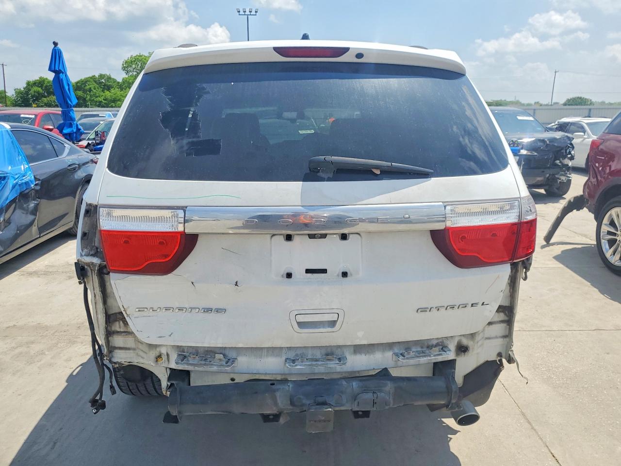 2013 Dodge Durango Citadel White vin: 1C4SDHET2DC571962