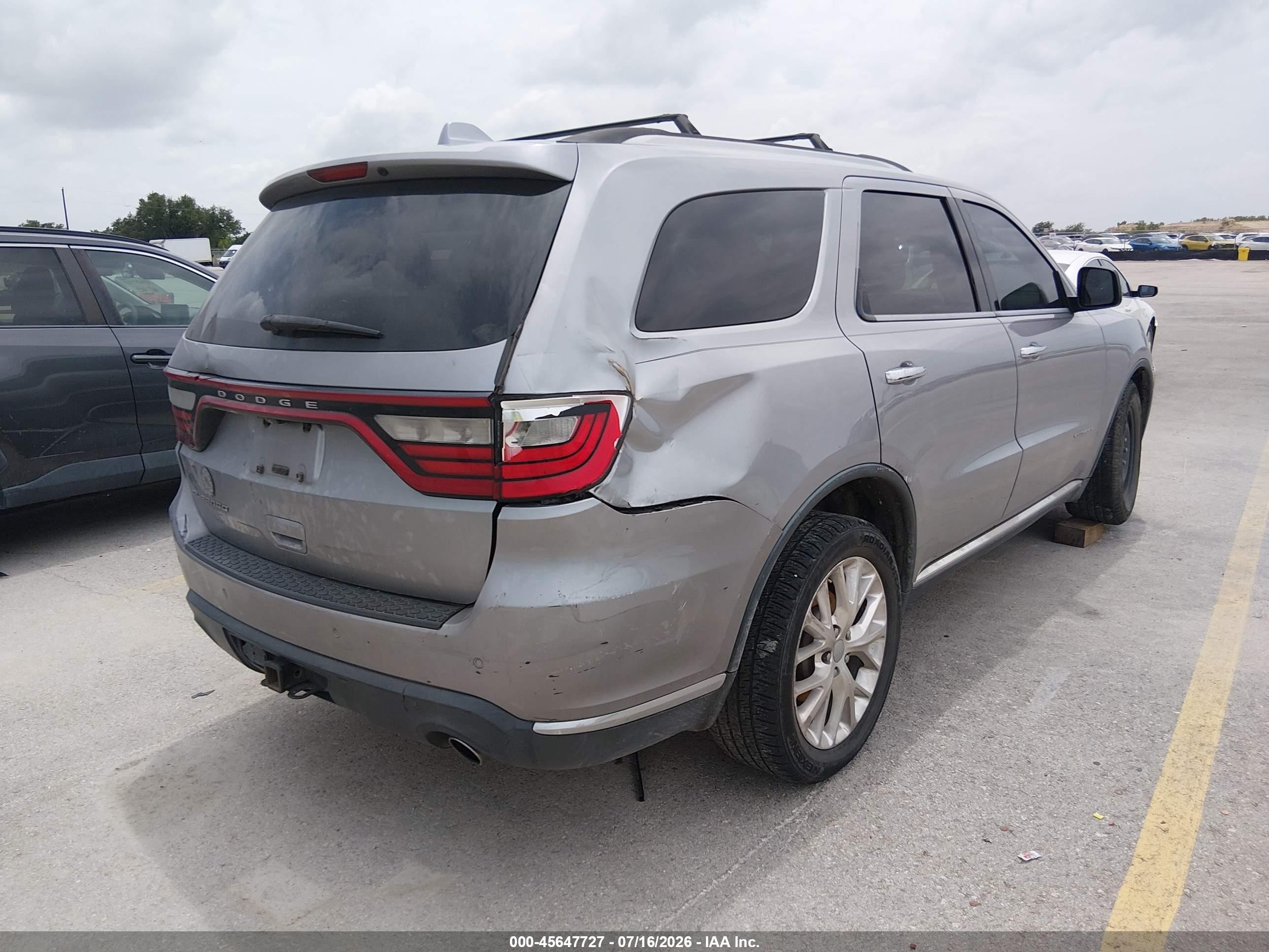 2014 Dodge Durango Citadel Silver vin: 1C4SDHET2EC975653