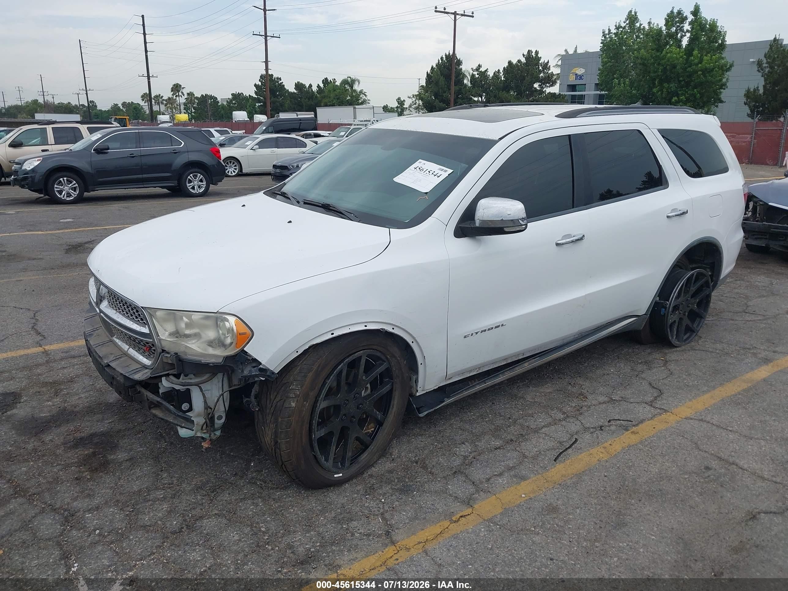 2013 Dodge Durango Citadel White vin: 1C4SDHET5DC689147