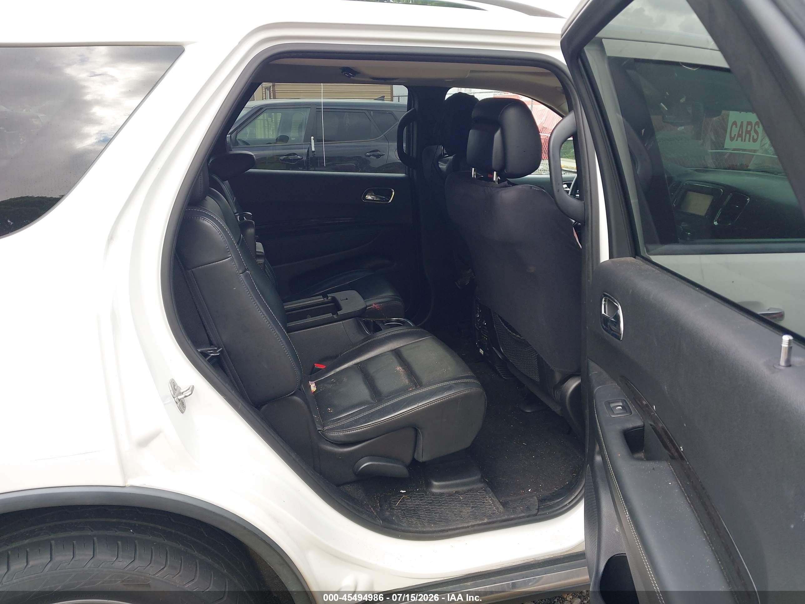2013 Dodge Durango Citadel White vin: 1C4SDHET8DC571982