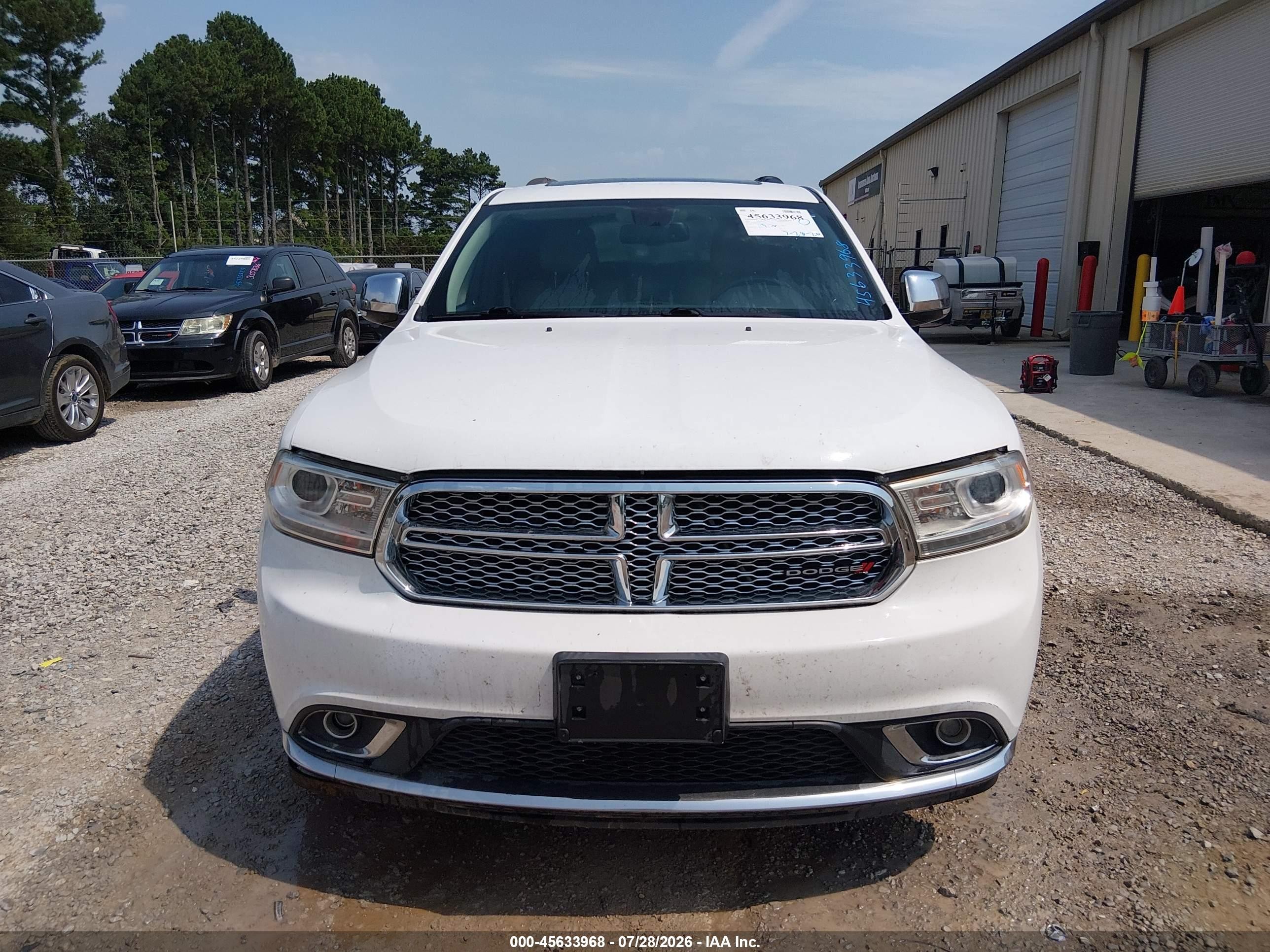 2014 Dodge Durango Citadel White vin: 1C4SDHET9EC419419
