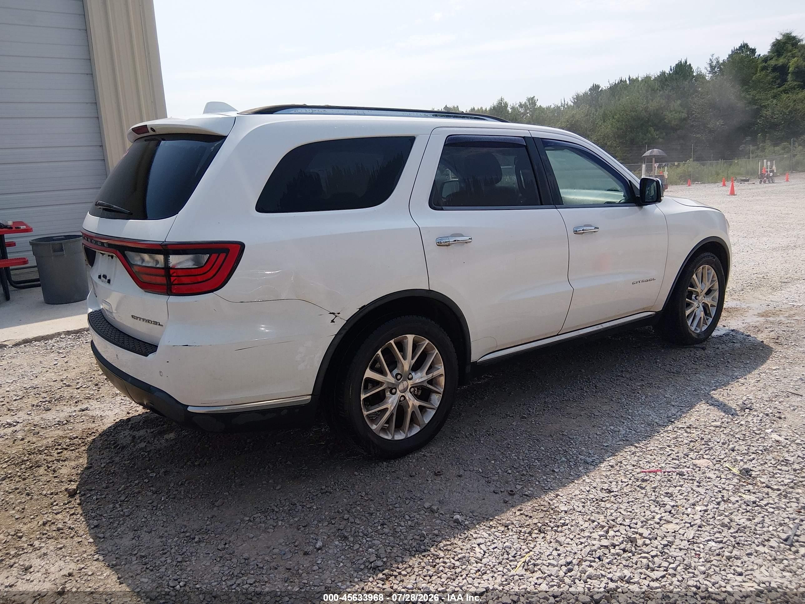 2014 Dodge Durango Citadel White vin: 1C4SDHET9EC419419