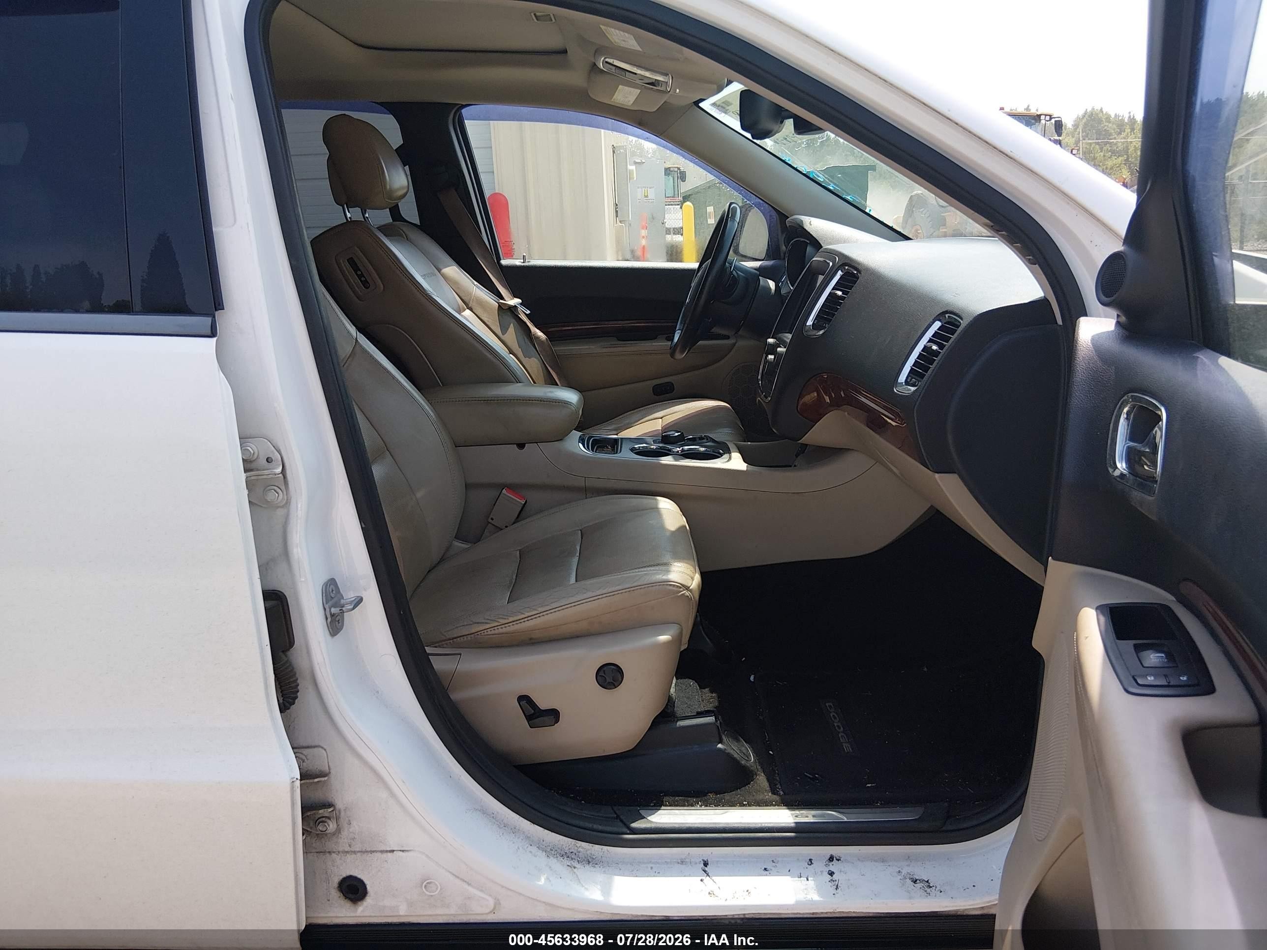 2014 Dodge Durango Citadel White vin: 1C4SDHET9EC419419