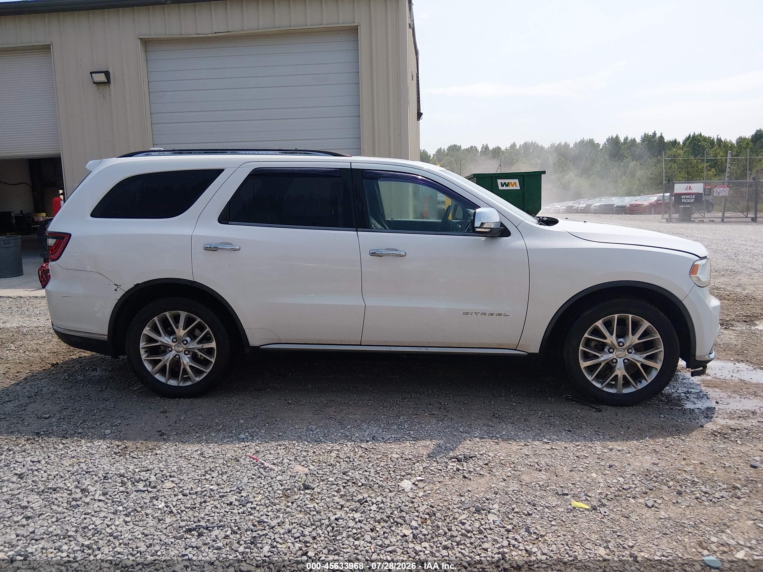 2014 Dodge Durango Citadel White vin: 1C4SDHET9EC419419