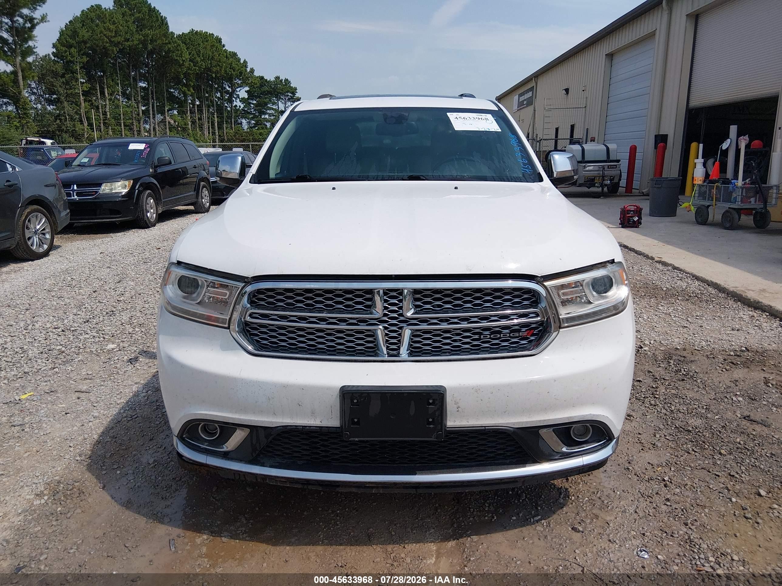 2014 Dodge Durango Citadel White vin: 1C4SDHET9EC419419