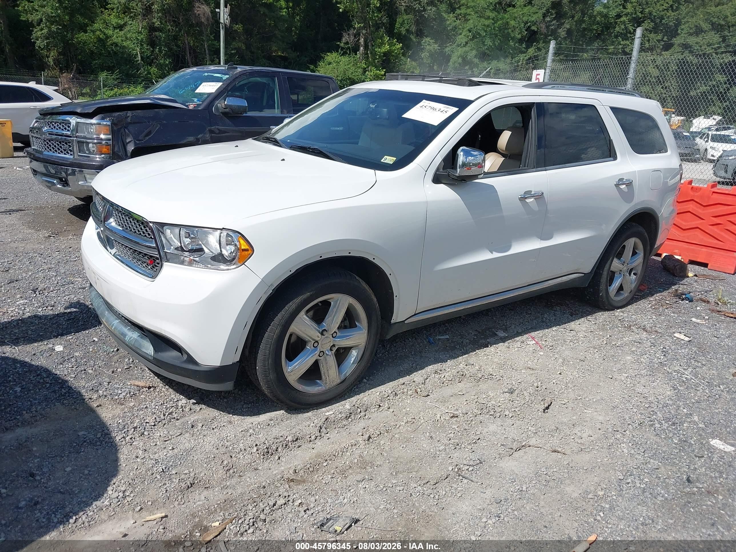 2013 Dodge Durango Citadel White vin: 1C4SDHETXDC678547