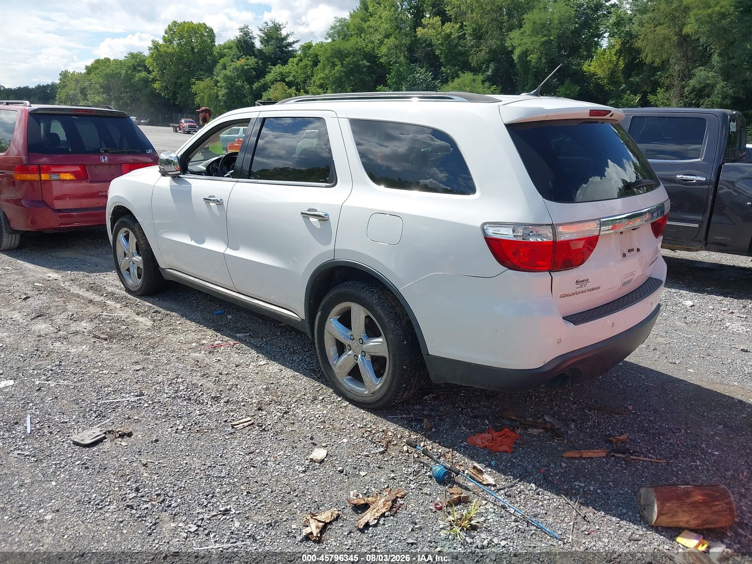 2013 Dodge Durango Citadel White vin: 1C4SDHETXDC678547