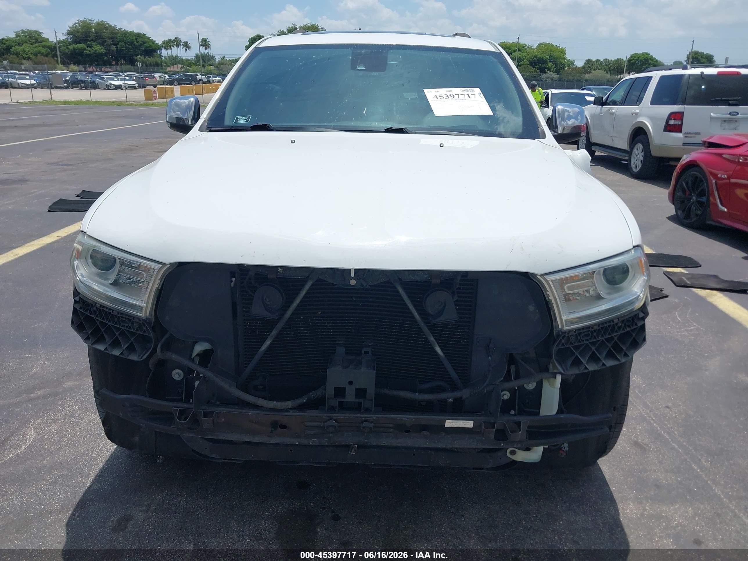2014 Dodge Durango Citadel White vin: 1C4SDHETXEC970782