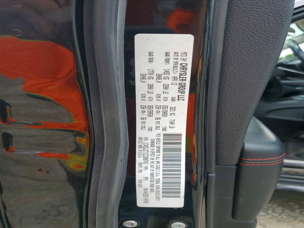 2012 Dodge Durango R Black vin: 1C4SDJCT1CC308743