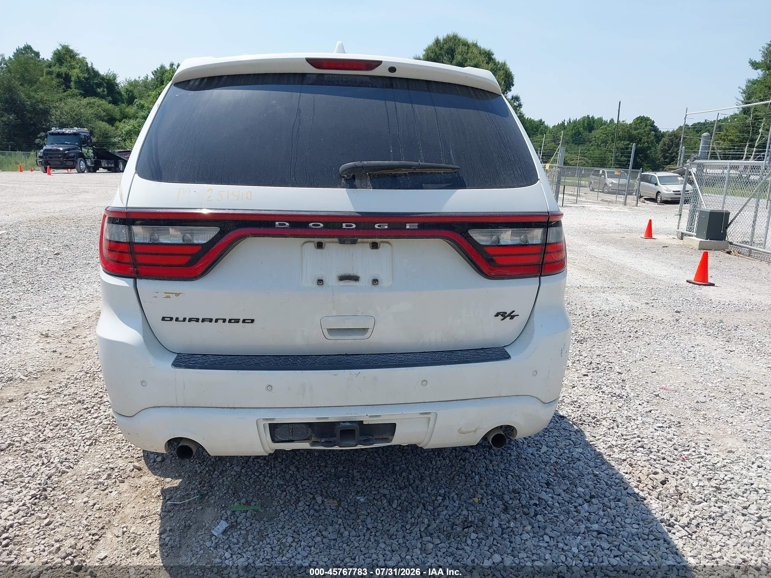 2015 Dodge Durango R/t White vin: 1C4SDJCT1FC881078