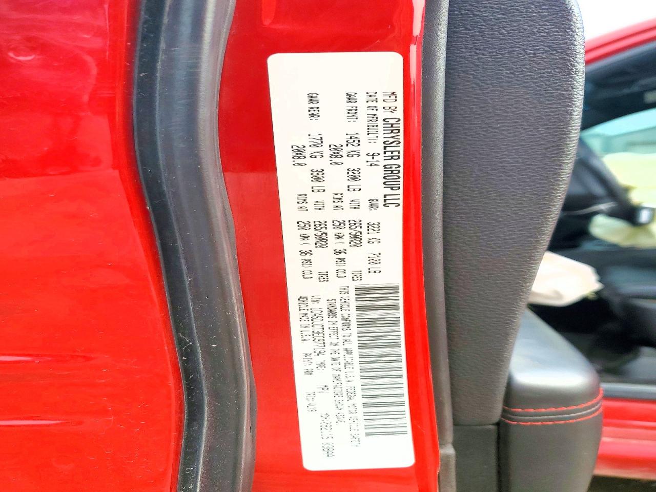 2014 Dodge Durango R/t Red vin: 1C4SDJCT3EC977194